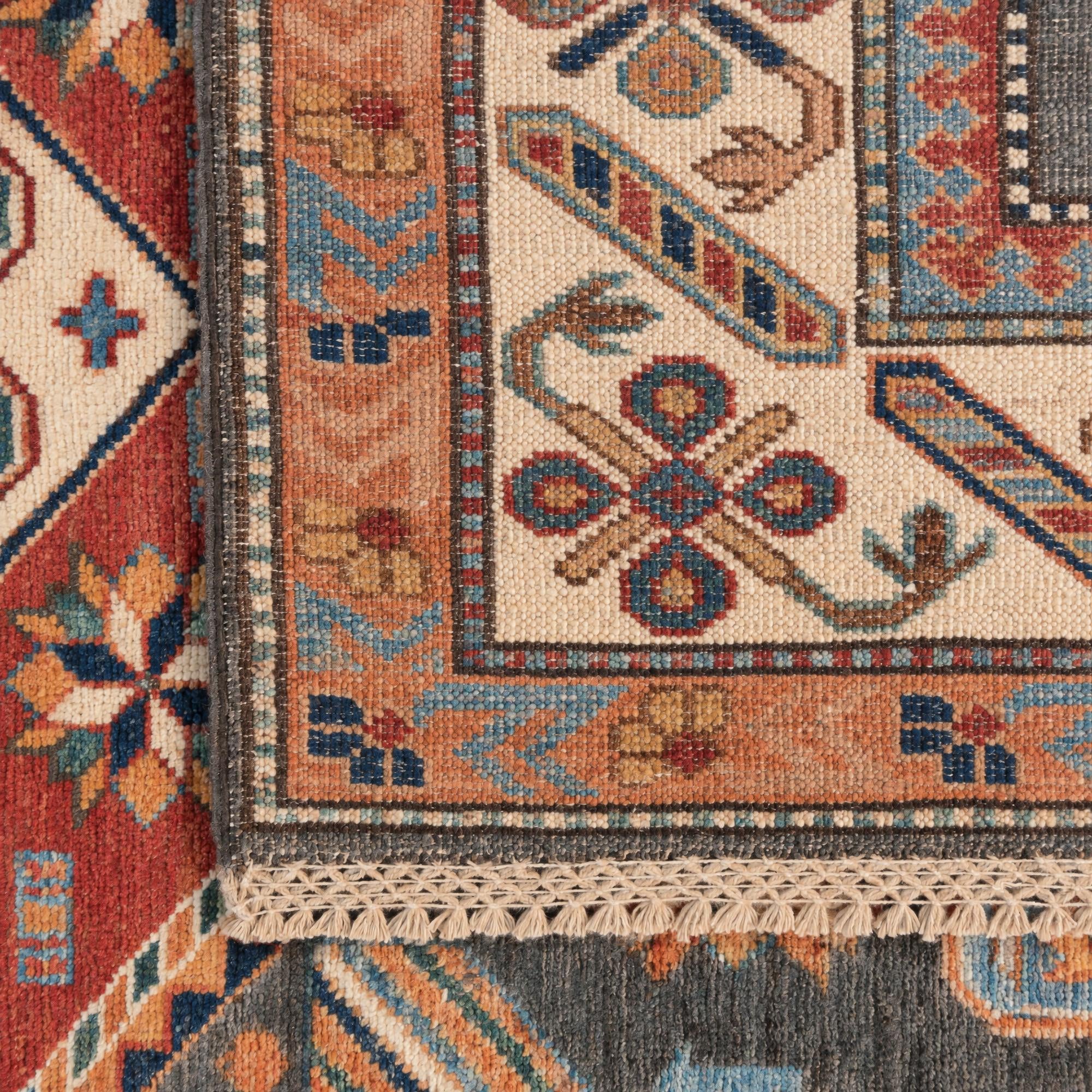 4' 2 x 6' 7 Hand Knotted Kazak Rug