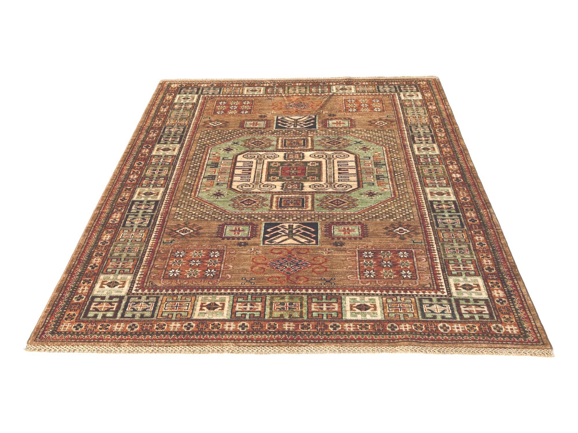 5' 3 x 6' 6 Hand Knotted Kazak Rug
