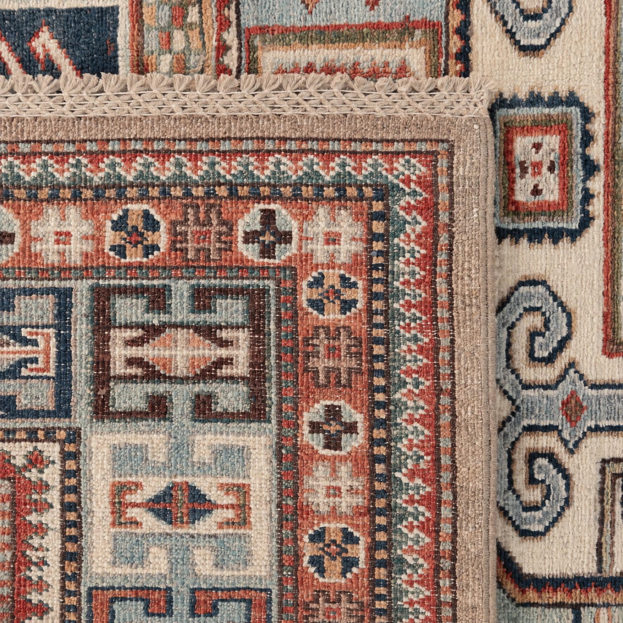 160cm x 195cm Hand Knotted Kazak Rug