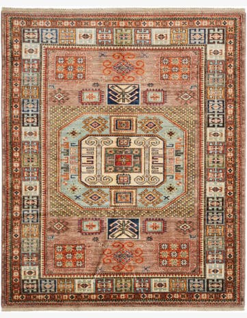 5' 3 x 6' 6 Hand Knotted Kazak Rug