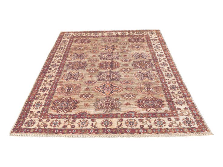 Detail image of 4' 11 x 6' 11 Hand Knotted Kazak Rug