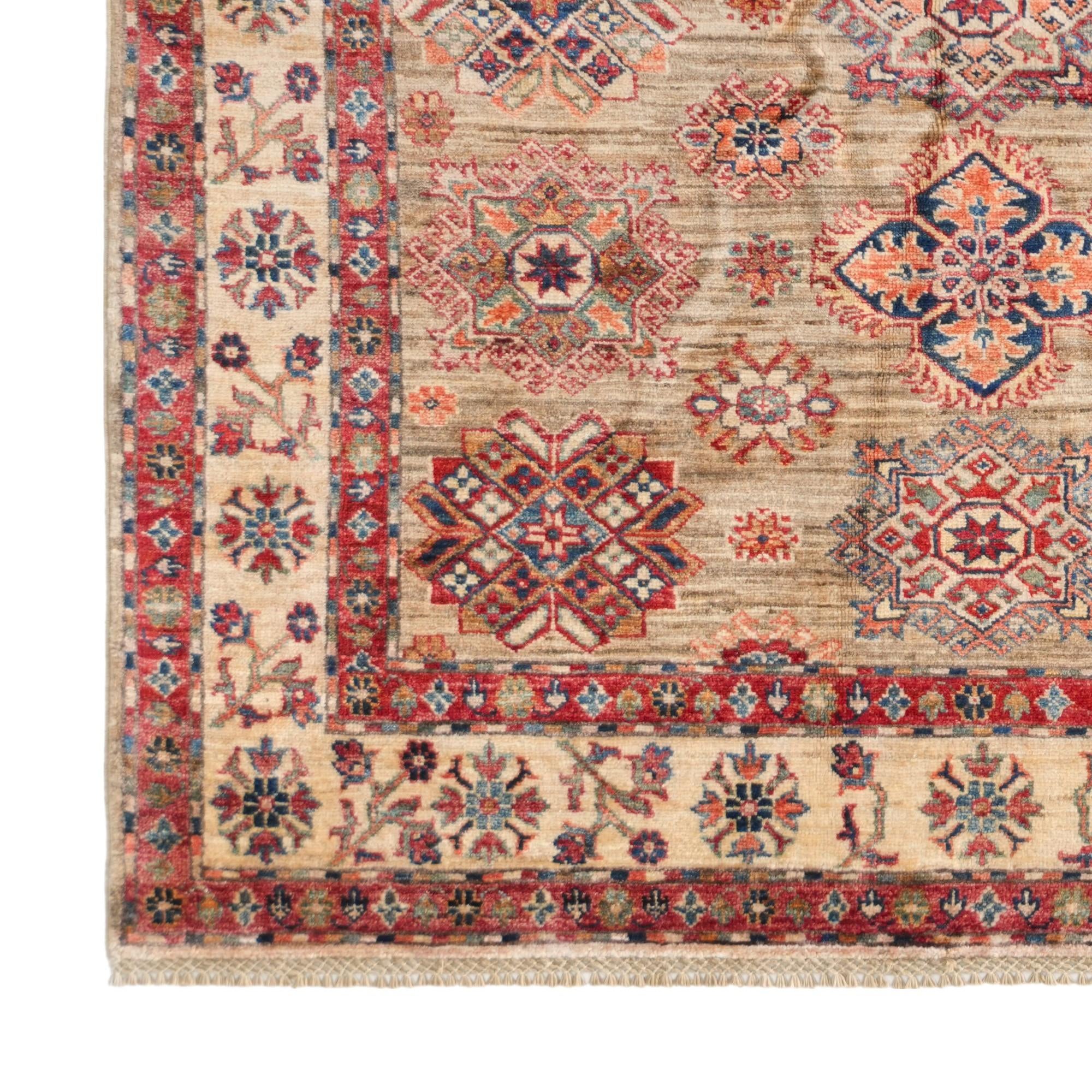 4' 11 x 6' 11 Hand Knotted Kazak Rug