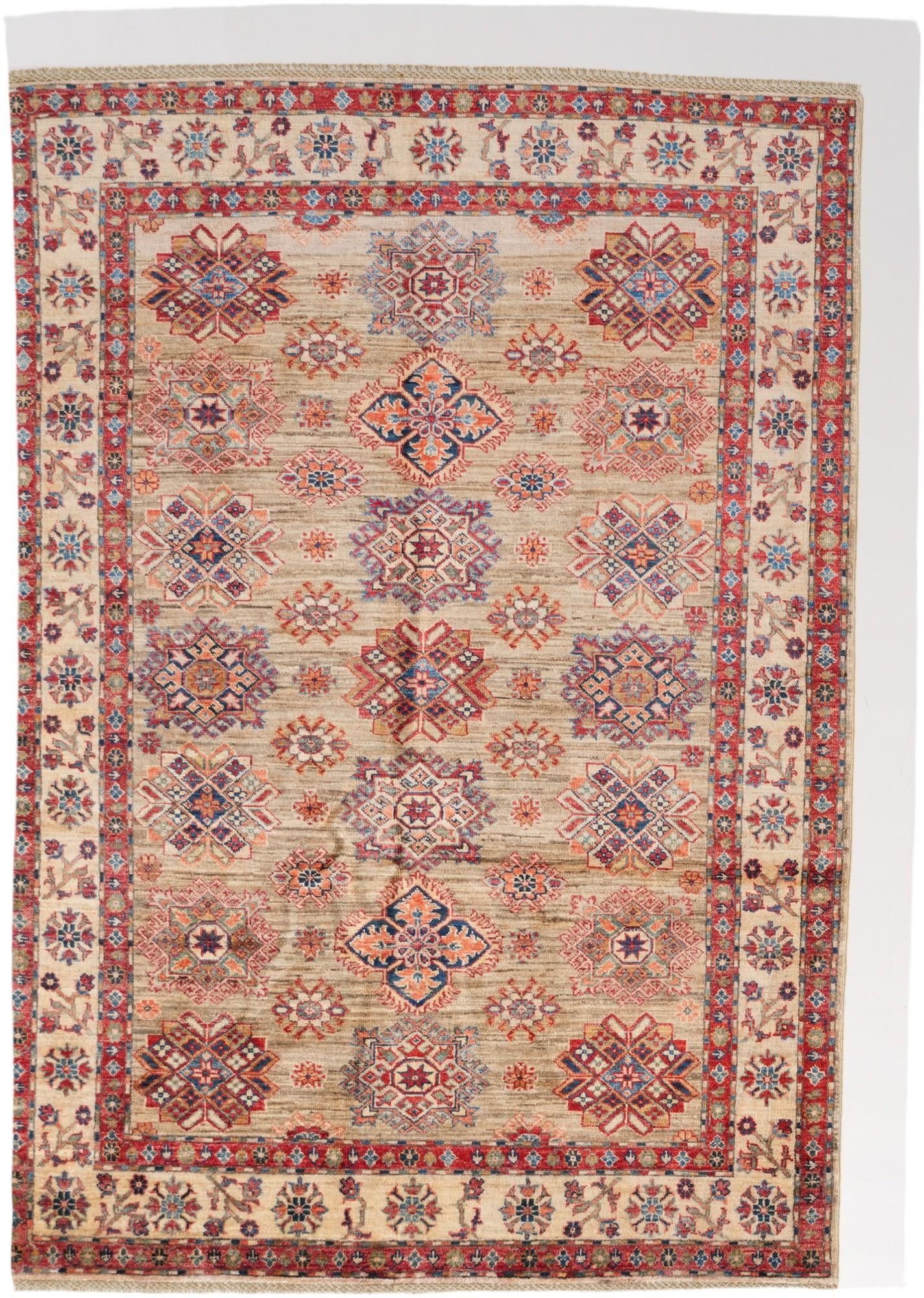 4' 11 x 6' 11 Hand Knotted Kazak Rug