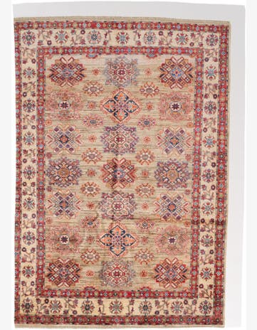 4' 11 x 6' 11 Hand Knotted Kazak Rug