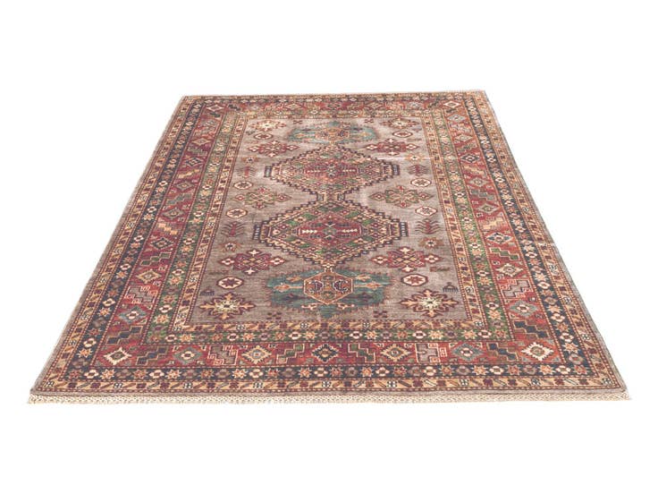 Detail image of 4' 11 x 6' 9 Hand Knotted Kazak Rug
