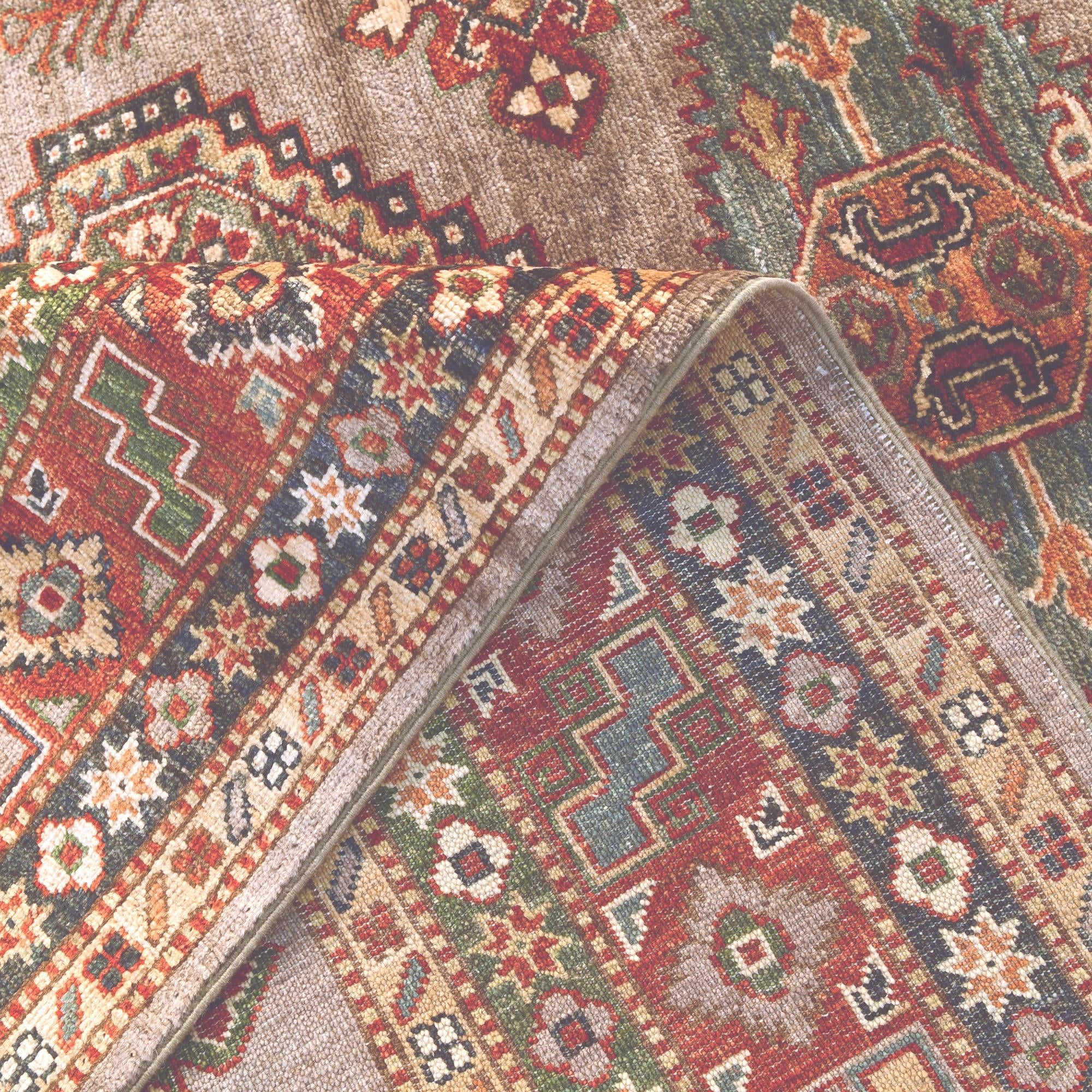 4' 11 x 6' 9 Hand Knotted Kazak Rug
