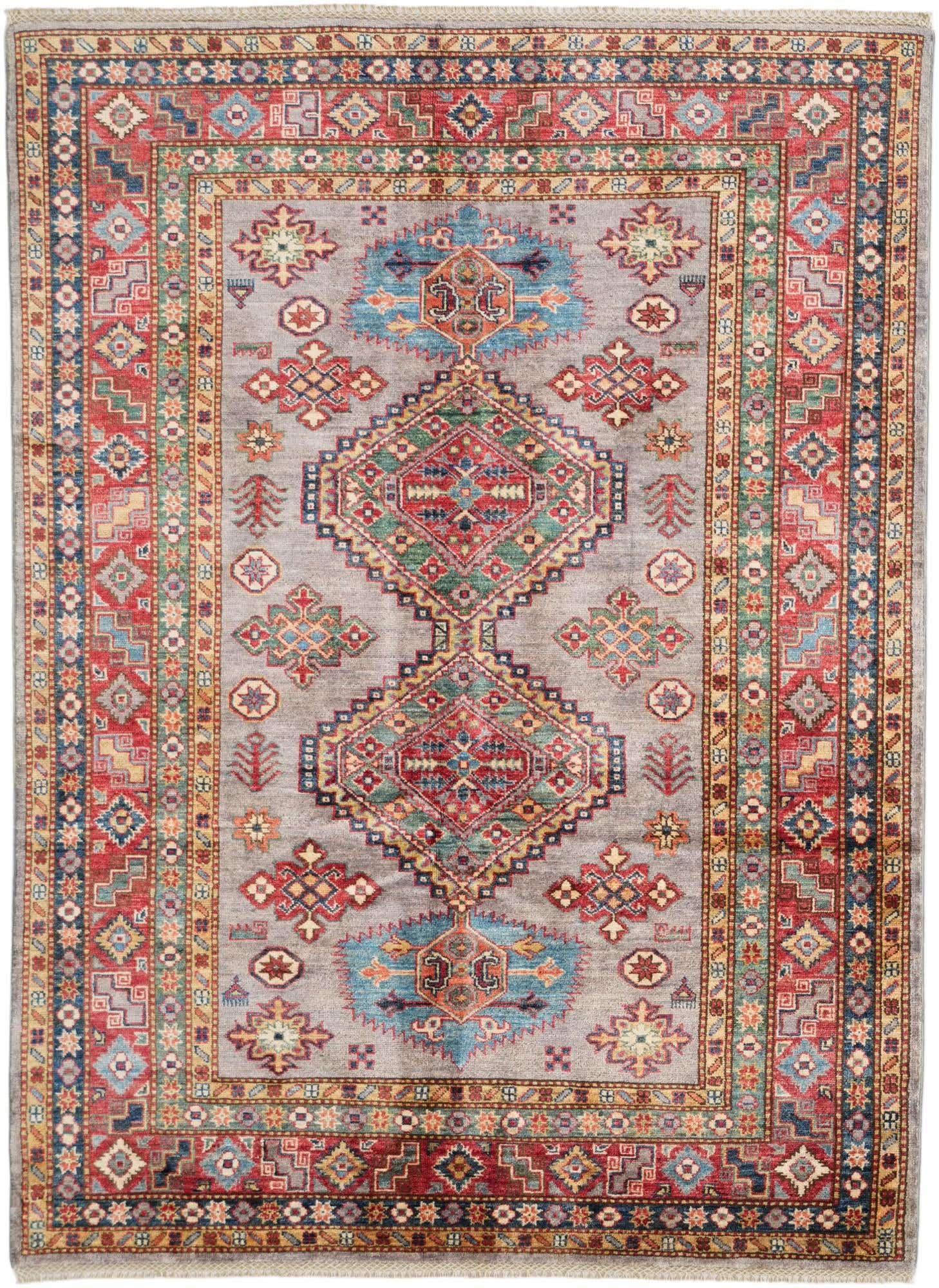 4' 11 x 6' 9 Hand Knotted Kazak Rug