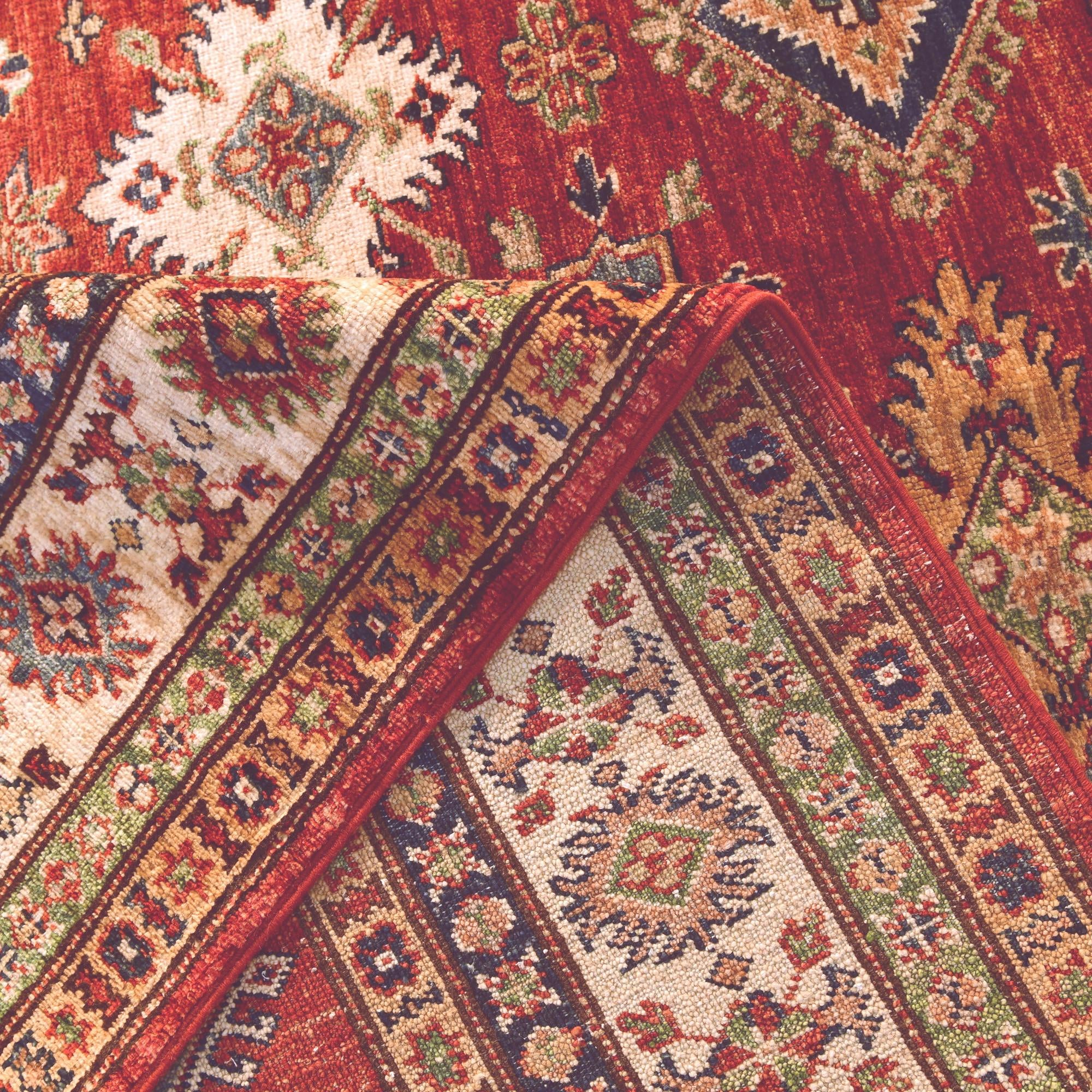 5' x 6' 4 Hand Knotted Kazak Rug