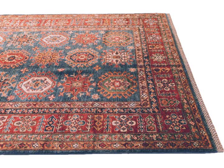 4' 11 x 7' 1 Hand Knotted Kazak Rug