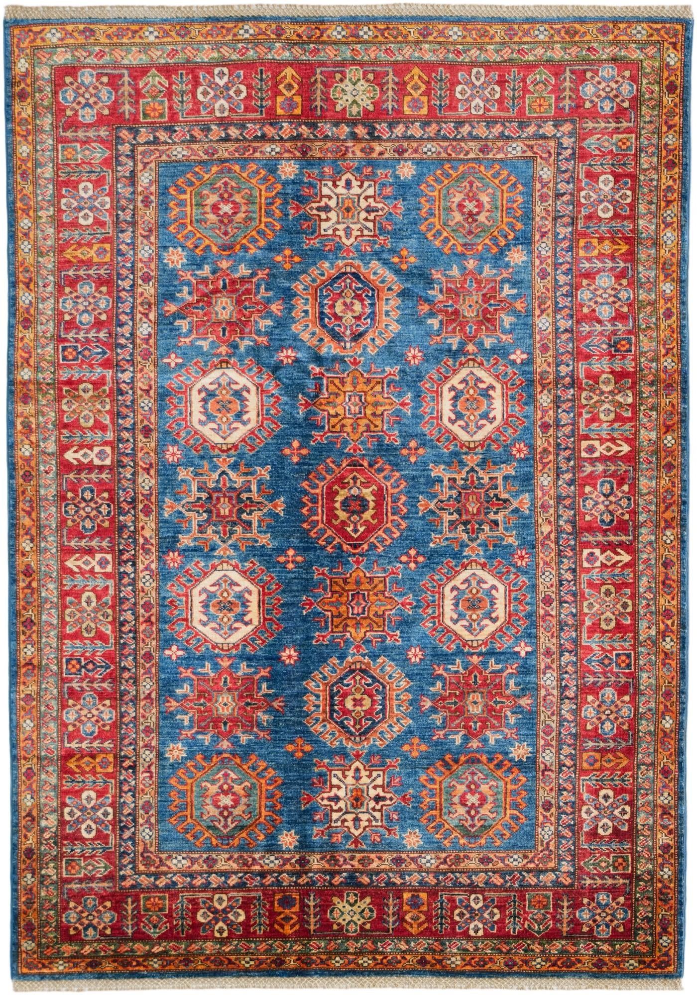 4' 11 x 7' 1 Hand Knotted Kazak Rug