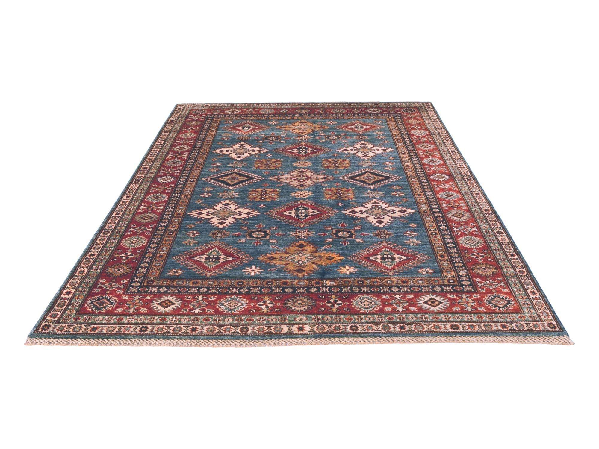 5' 1 x 6' 10 Hand Knotted Kazak Rug