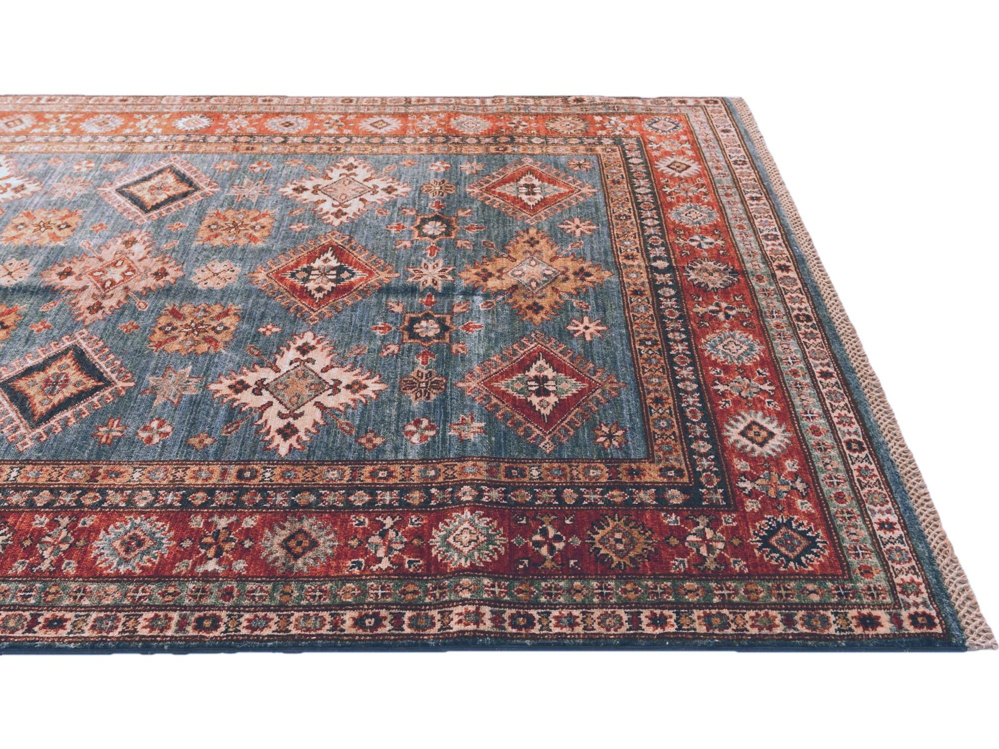 5' 1 x 6' 10 Hand Knotted Kazak Rug