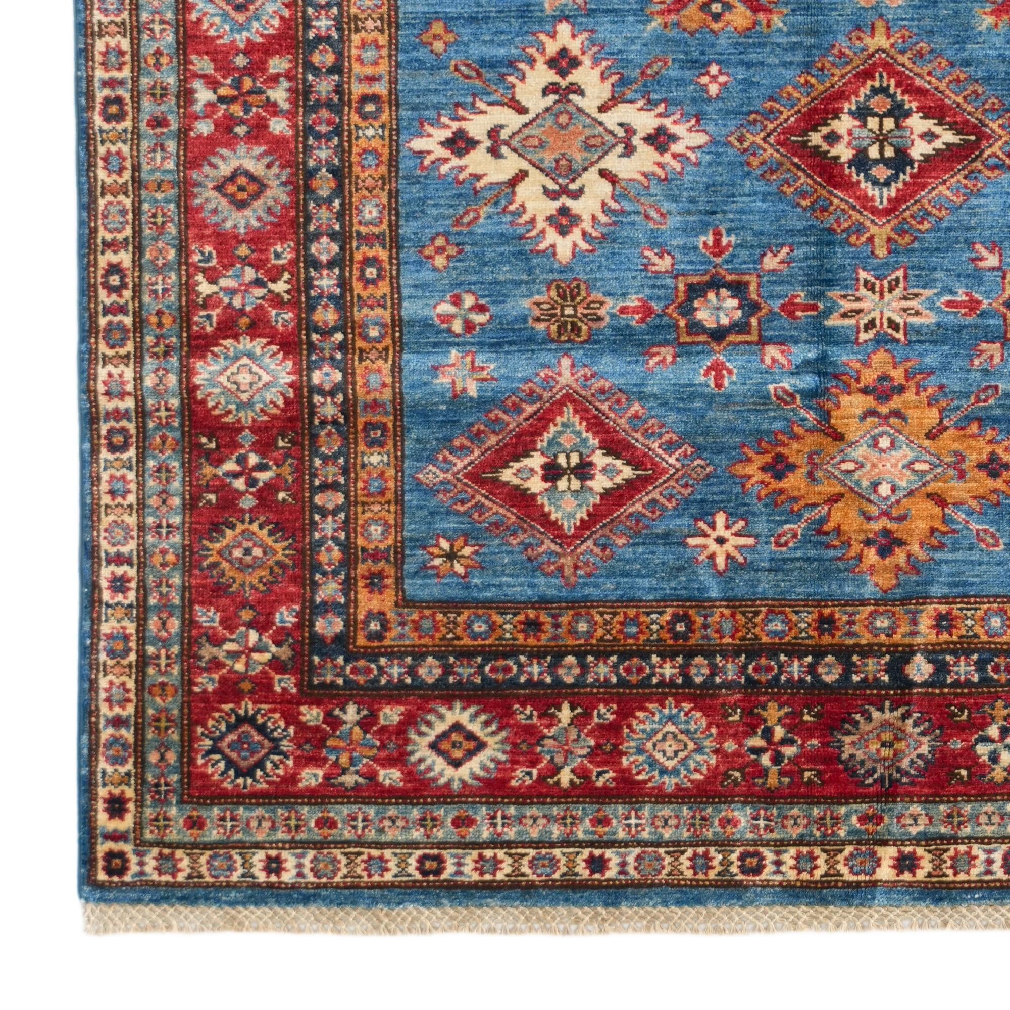 5' 1 x 6' 10 Hand Knotted Kazak Rug