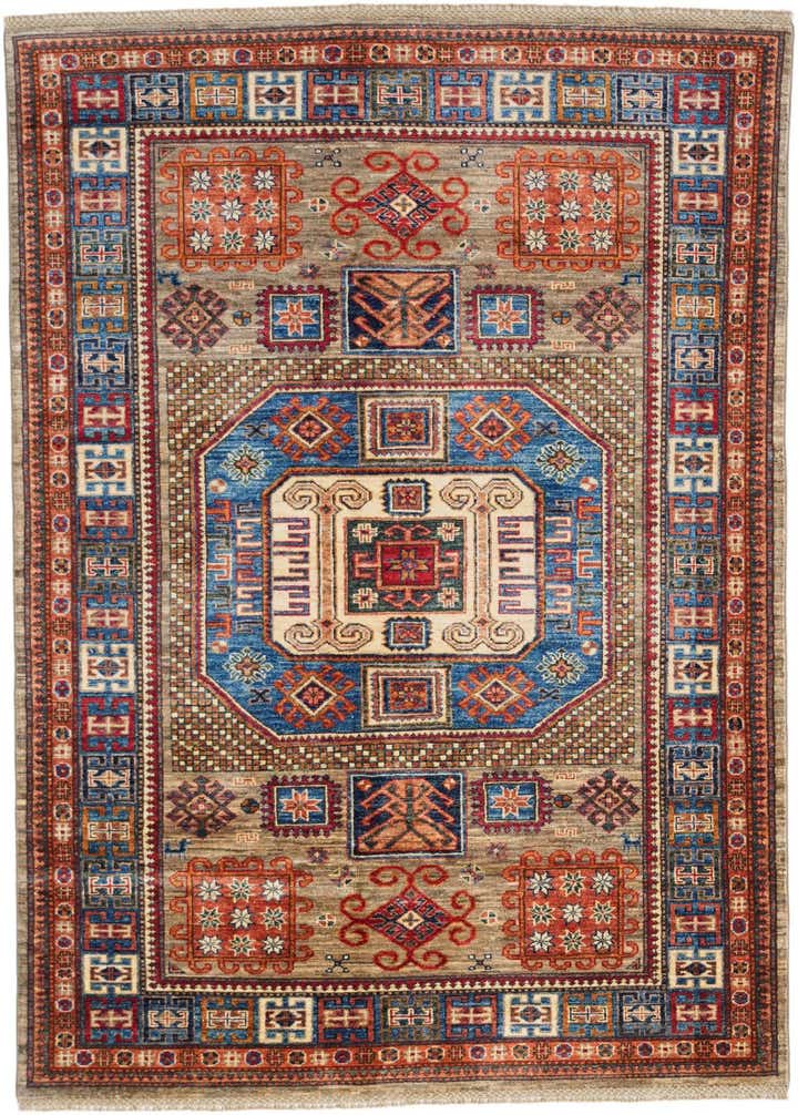 4' 11 x 6' 11 Hand Knotted Kazak Rug