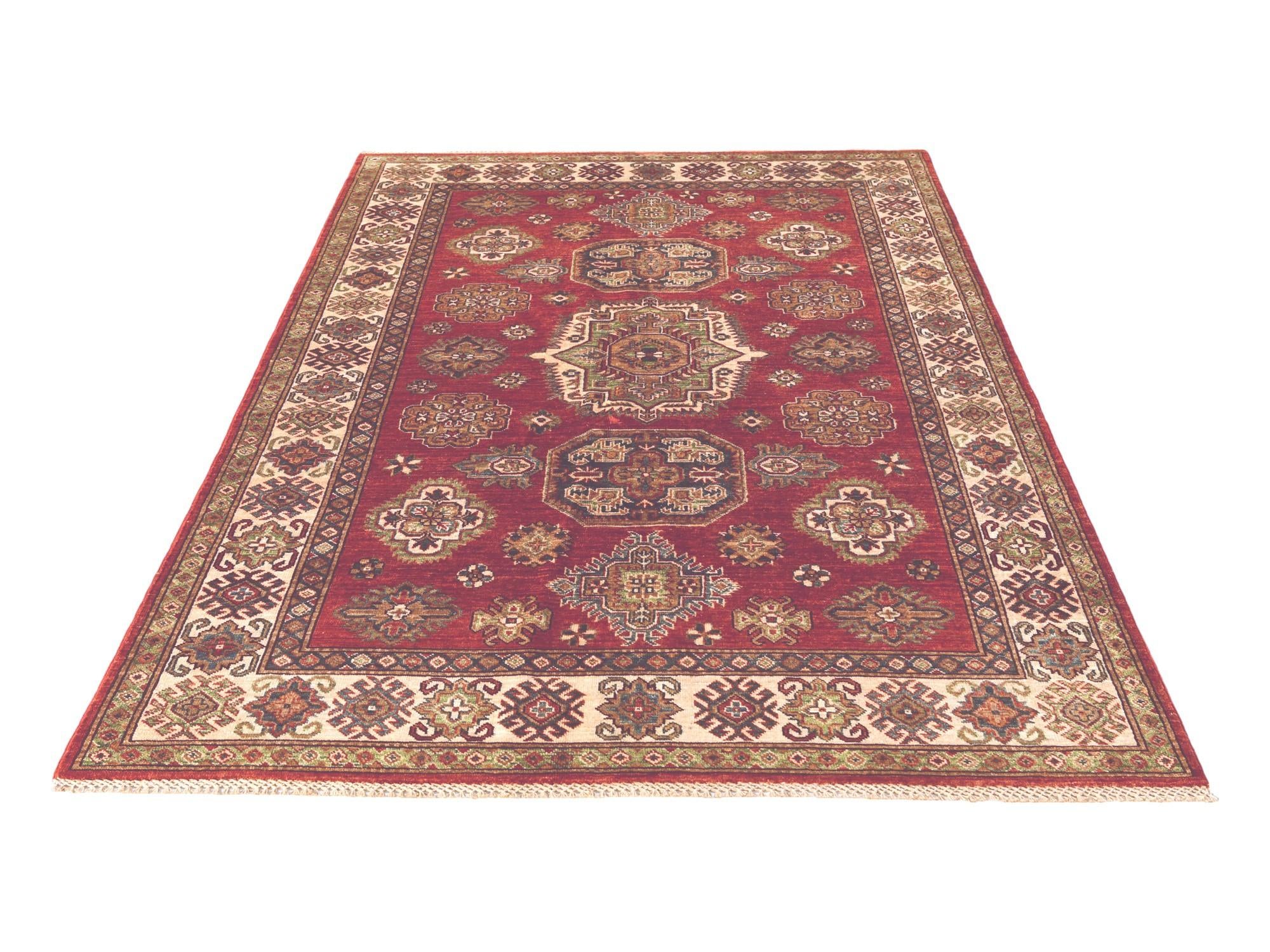 5' x 7' 5 Hand Knotted Kazak Rug