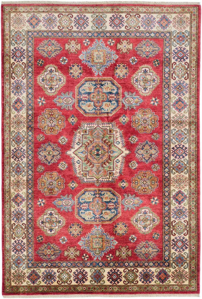 5' x 7' 5 Hand Knotted Kazak Rug
