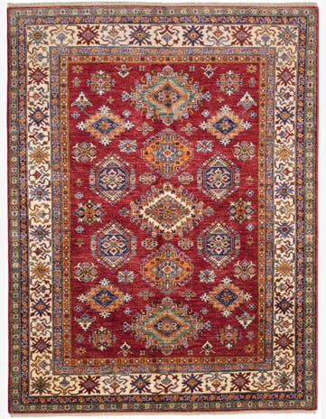 5' 9 x 7' 8 Hand Knotted Kazak Rug