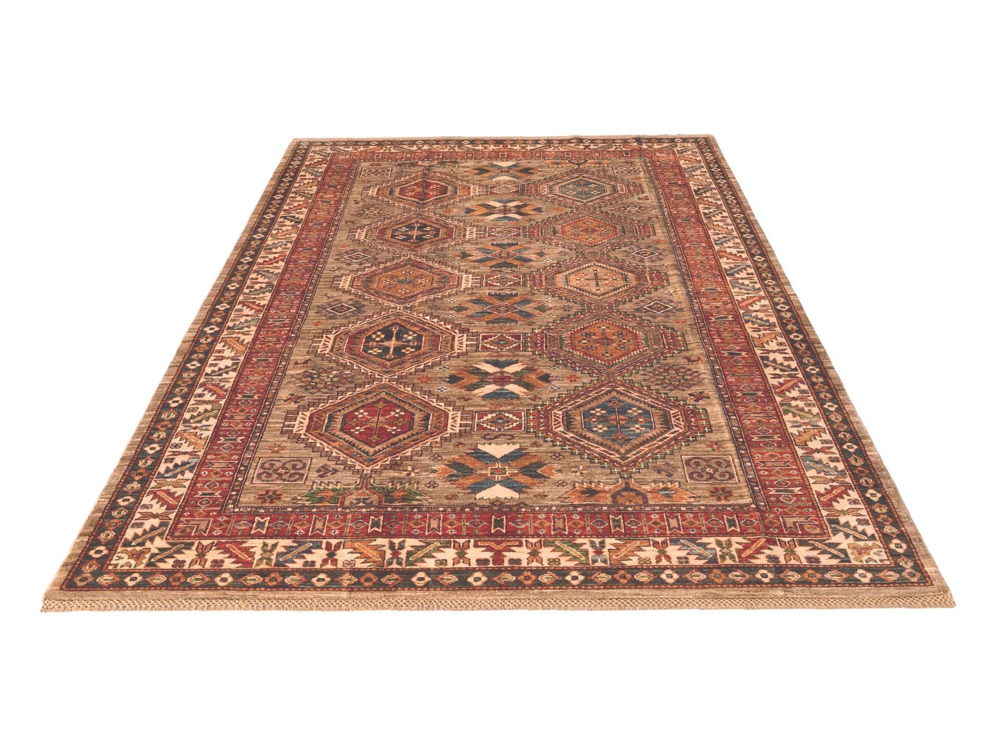 6' 2 x 9' Hand Knotted Kazak Rug