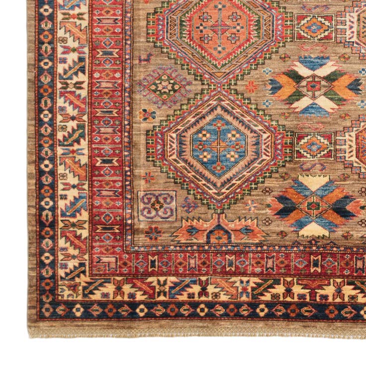 Detail image of 190cm x 275cm anudado a mano Kazak Alfombra