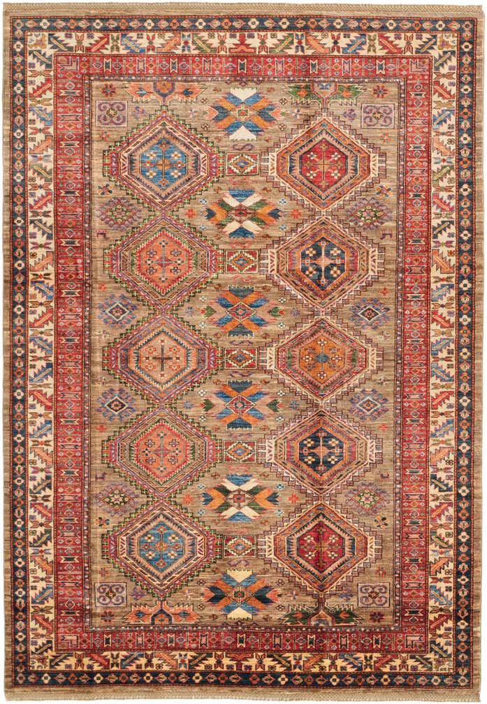 190cm x 275cm anudado a mano Kazak Alfombra