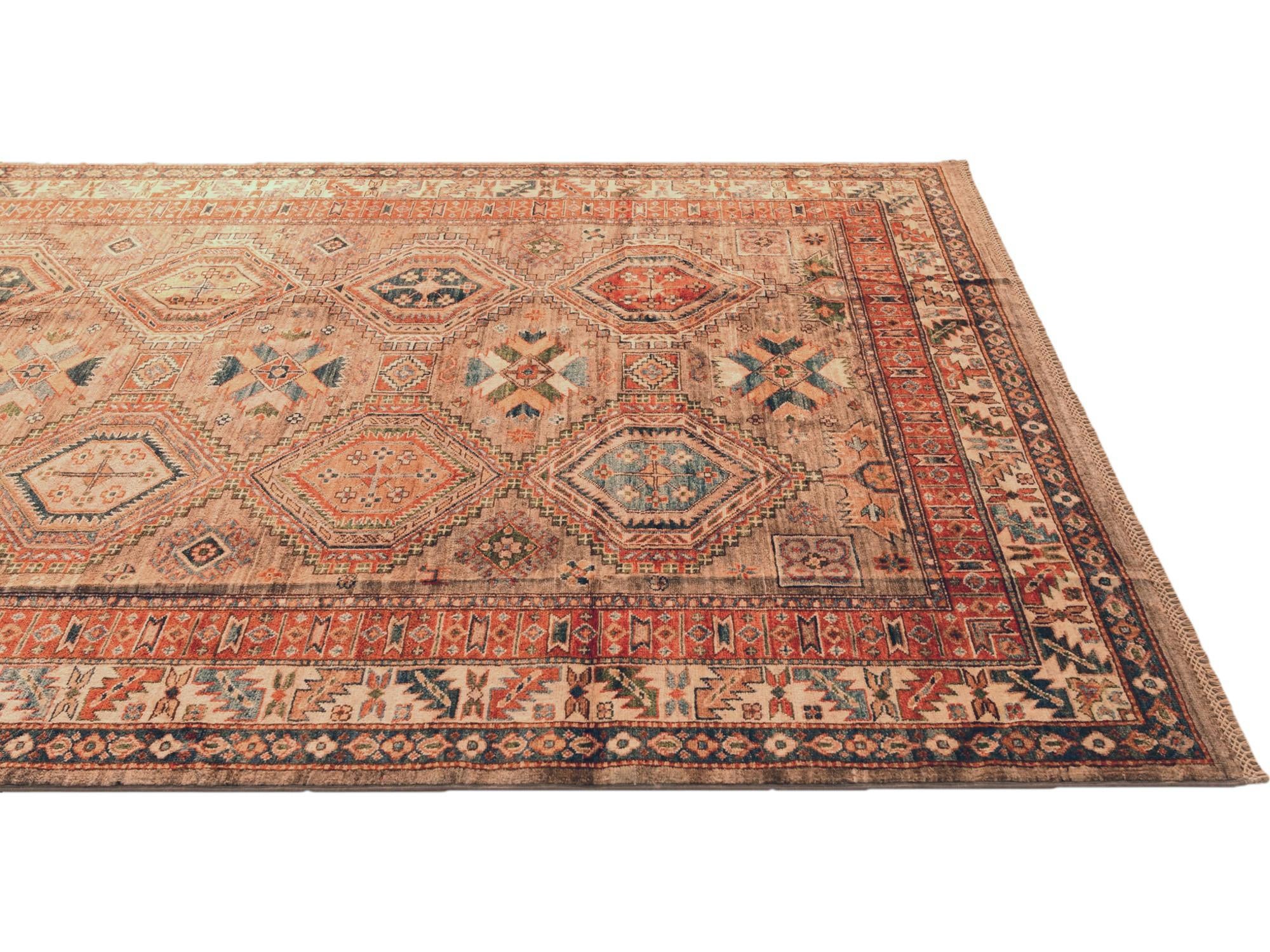 6' 2 x 8' 11 Hand Knotted Kazak Rug