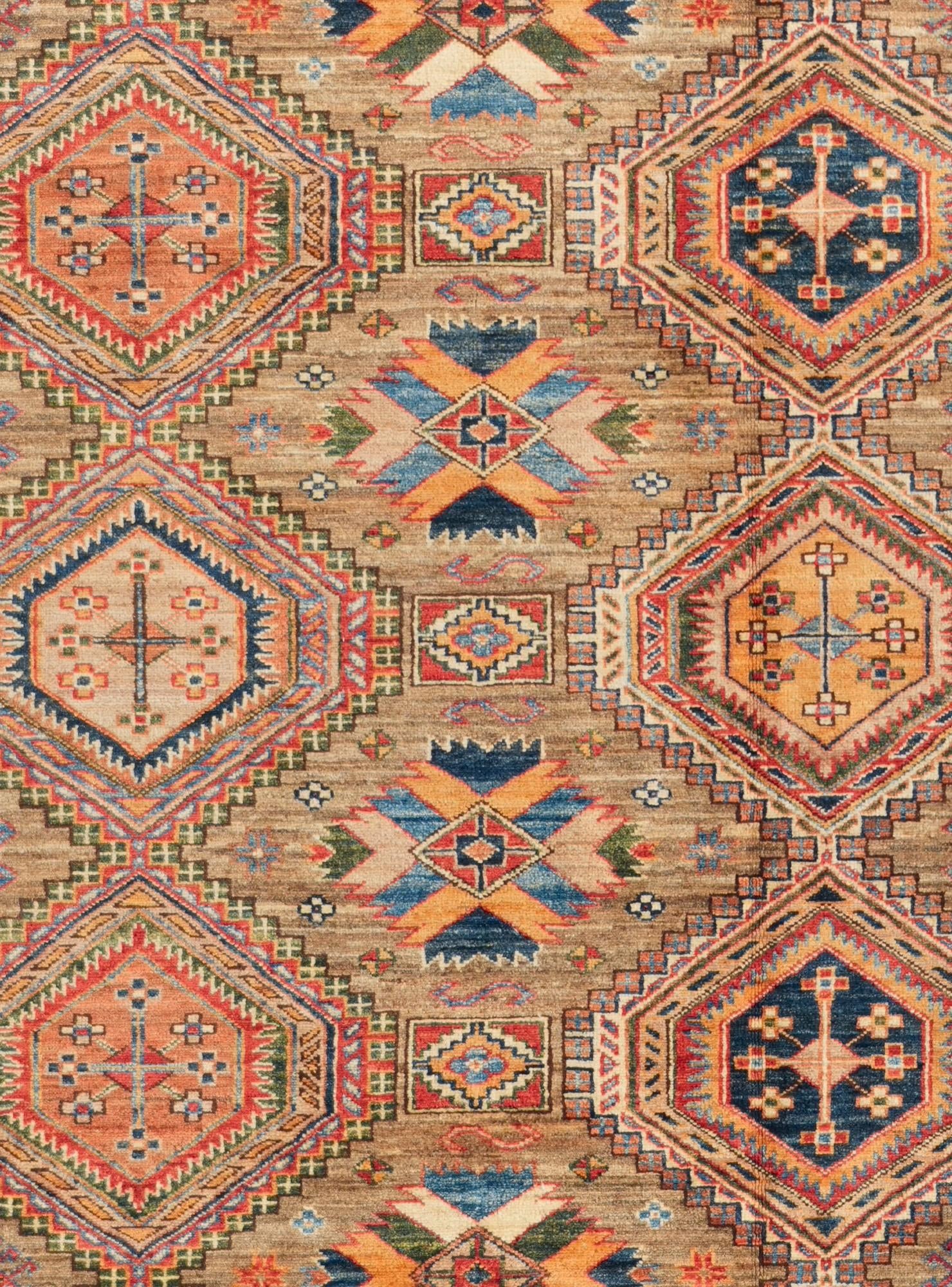 6' 2 x 8' 11 Hand Knotted Kazak Rug