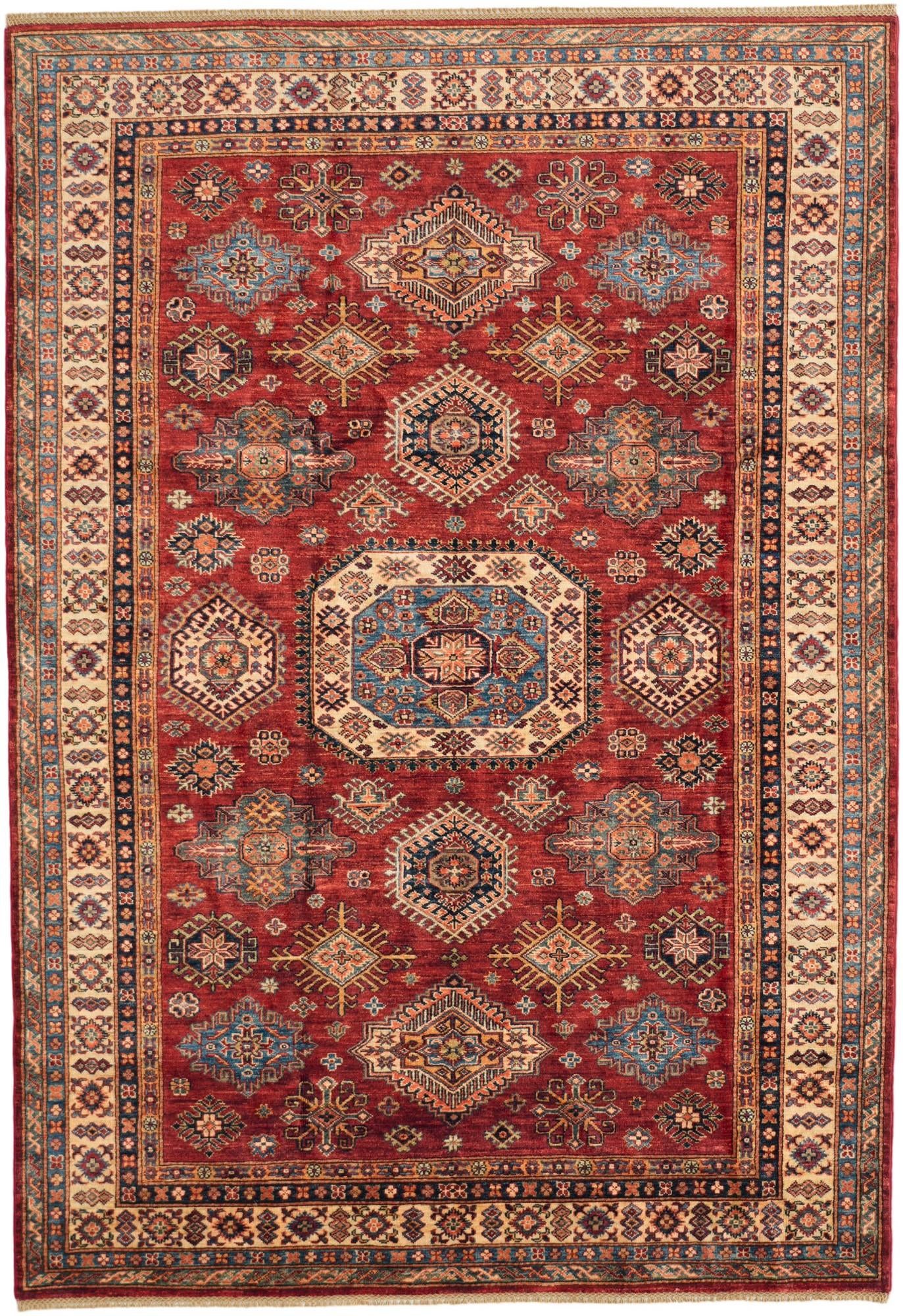 6' 2 x 8' 11 Hand Knotted Kazak Rug