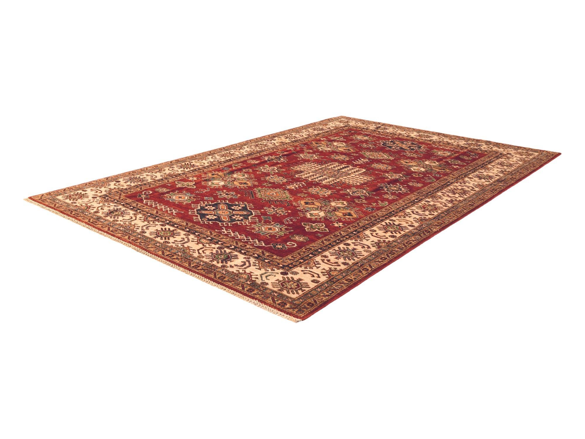 6' x 9' 1 Hand Knotted Kazak Rug