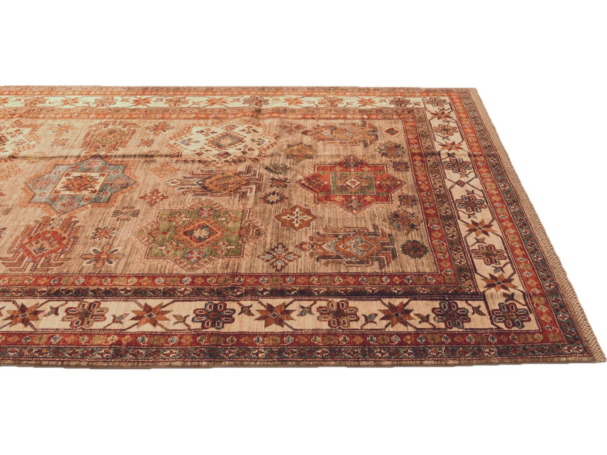 6' 3 x 10' Hand Knotted Kazak Rug