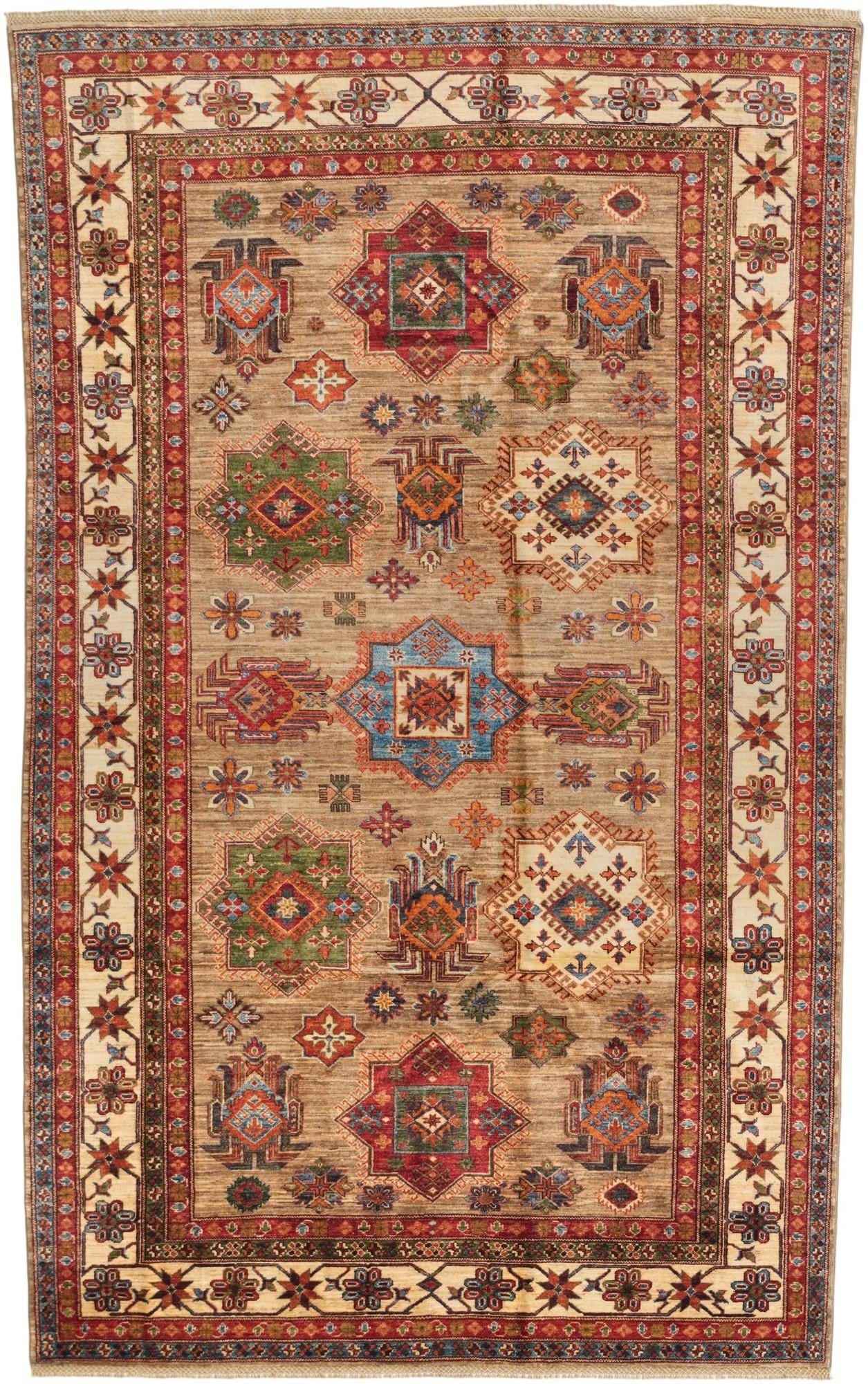 6' 3 x 10' Hand Knotted Kazak Rug