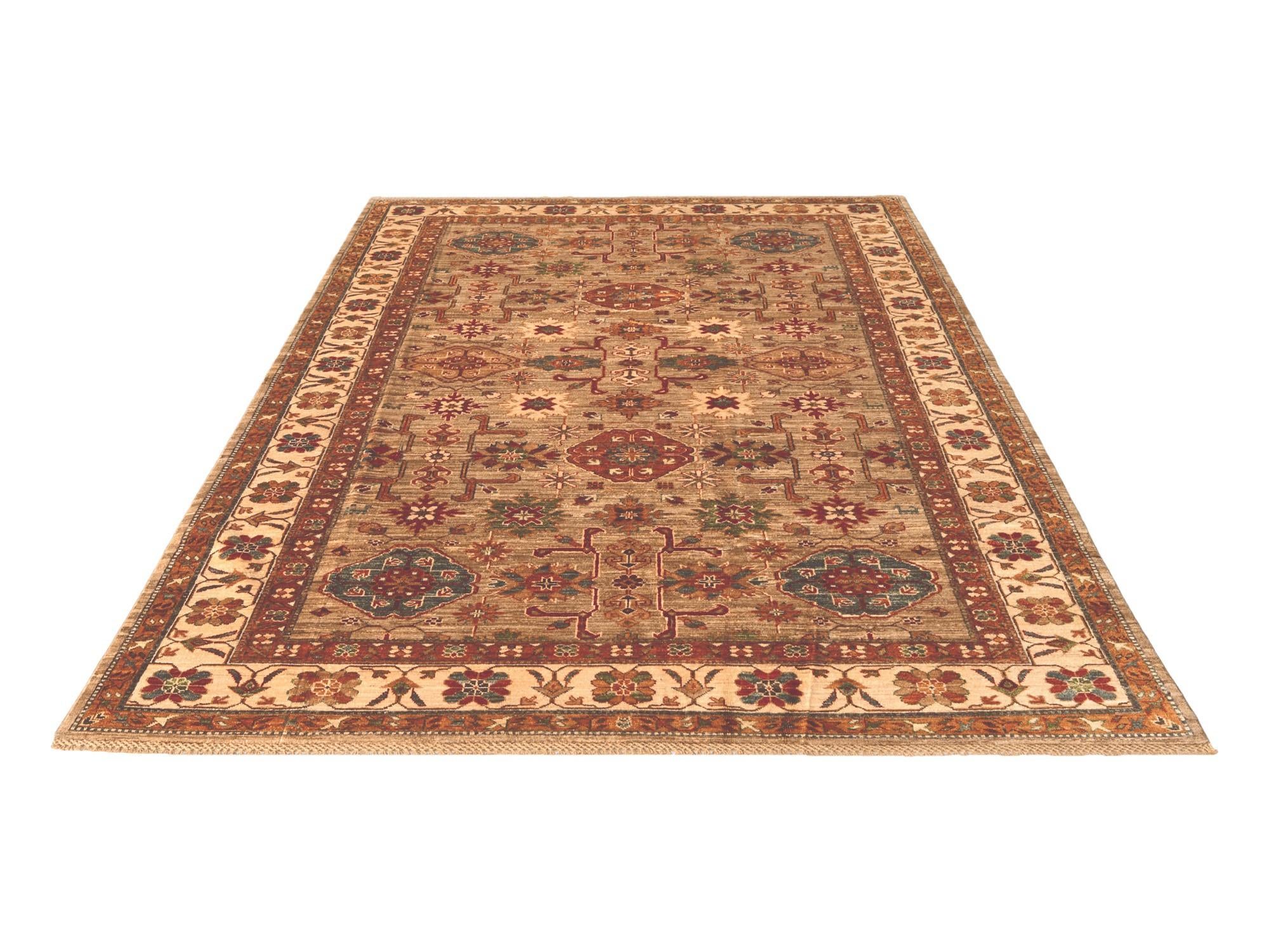 6' 7 x 9' 10 Hand Knotted Kazak Rug