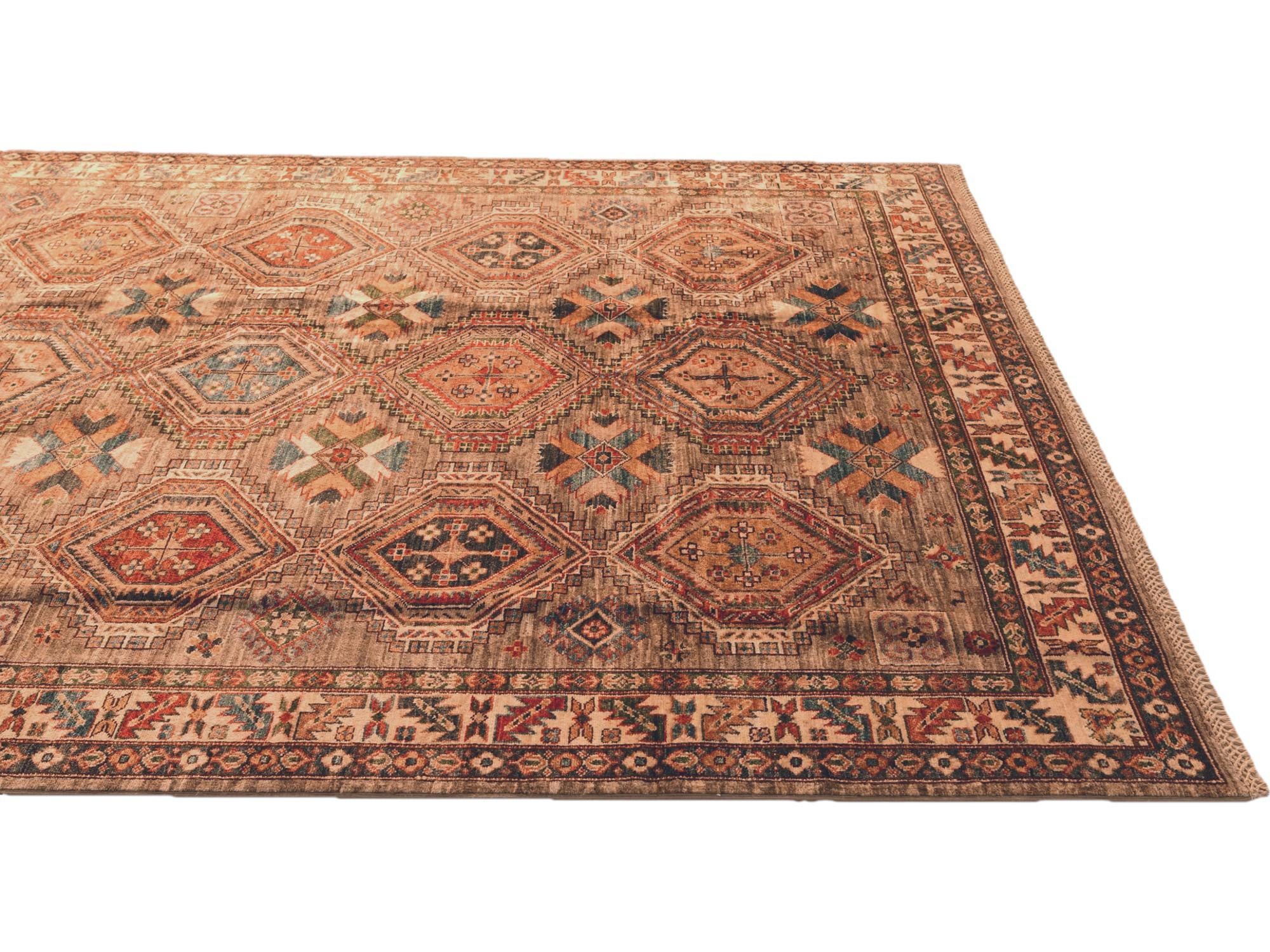 6' 9 x 9' 11 Hand Knotted Kazak Rug