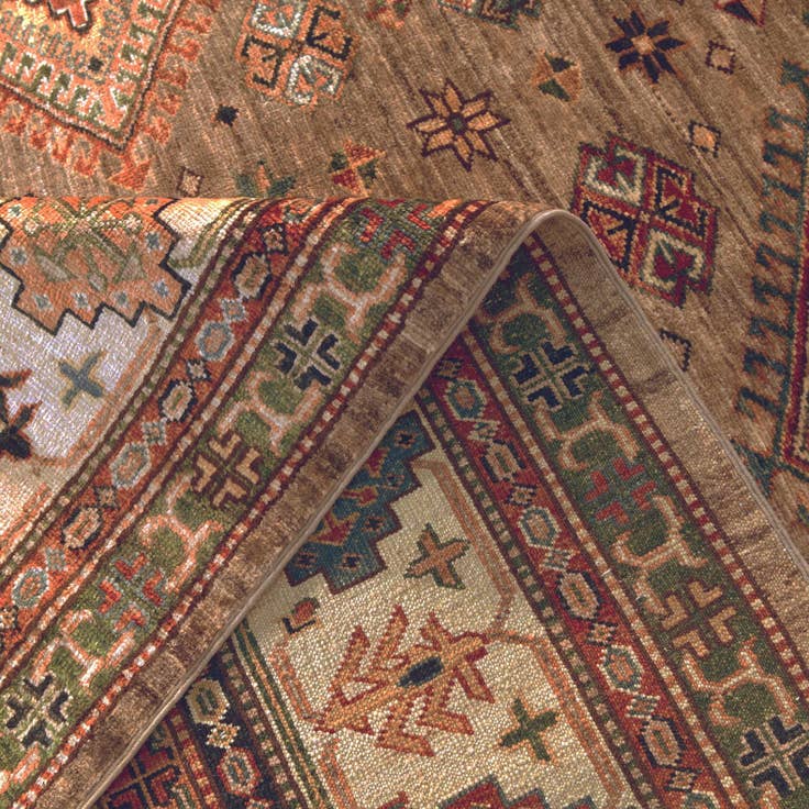 Detail image of 6' 8 x 9' 11 Hand Knotted Kazak Rug