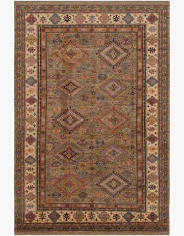 6' 8 x 9' 11 Hand Knotted Kazak Rug
