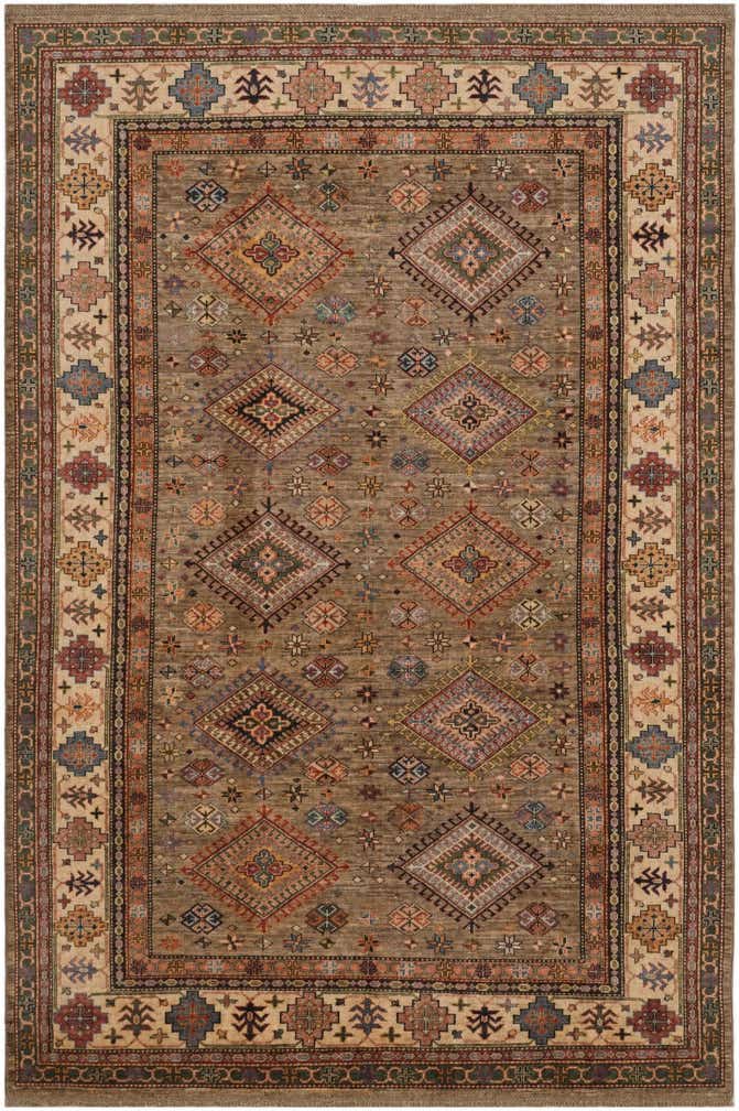 6' 8 x 9' 11 Hand Knotted Kazak Rug