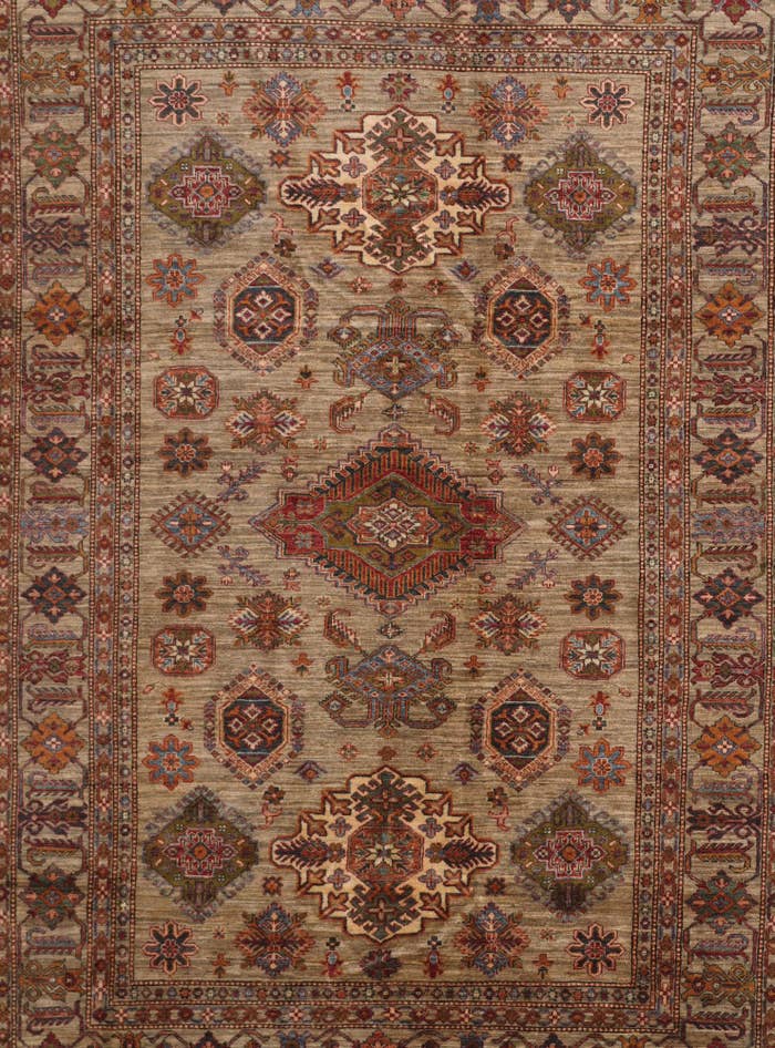 Detail image of 6' 9 x 9' 10 Hand Knotted Kazak Rug