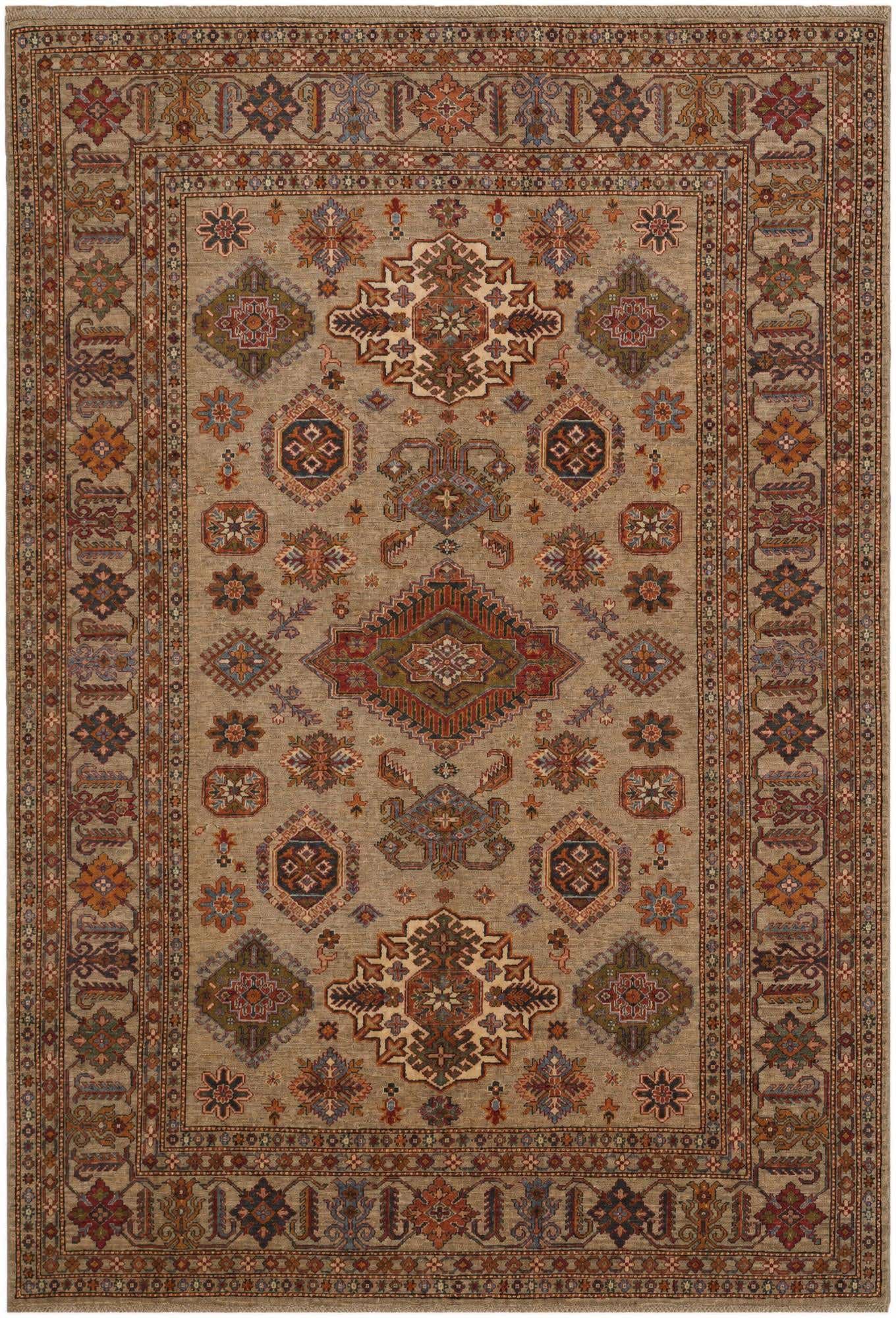 6' 9 x 9' 10 Hand Knotted Kazak Rug