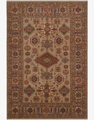 6' 9 x 9' 10 Hand Knotted Kazak Rug