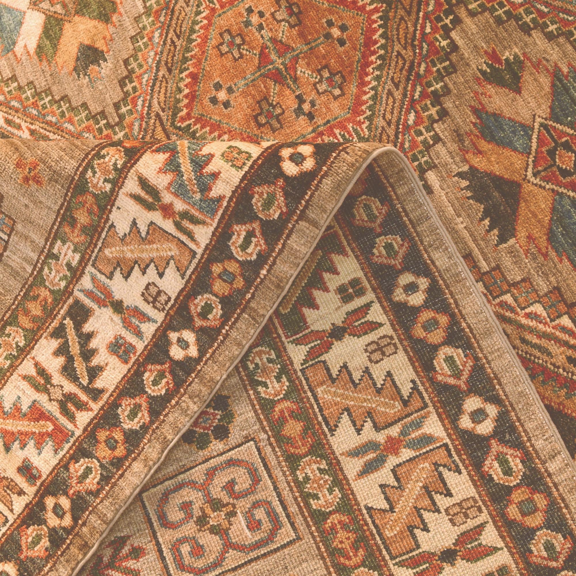 6' 11 x 9' 10 Hand Knotted Kazak Rug
