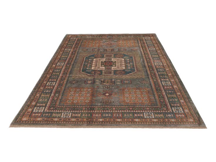 Detail image of 6' 9 x 9' 9 Hand Knotted Kazak Rug