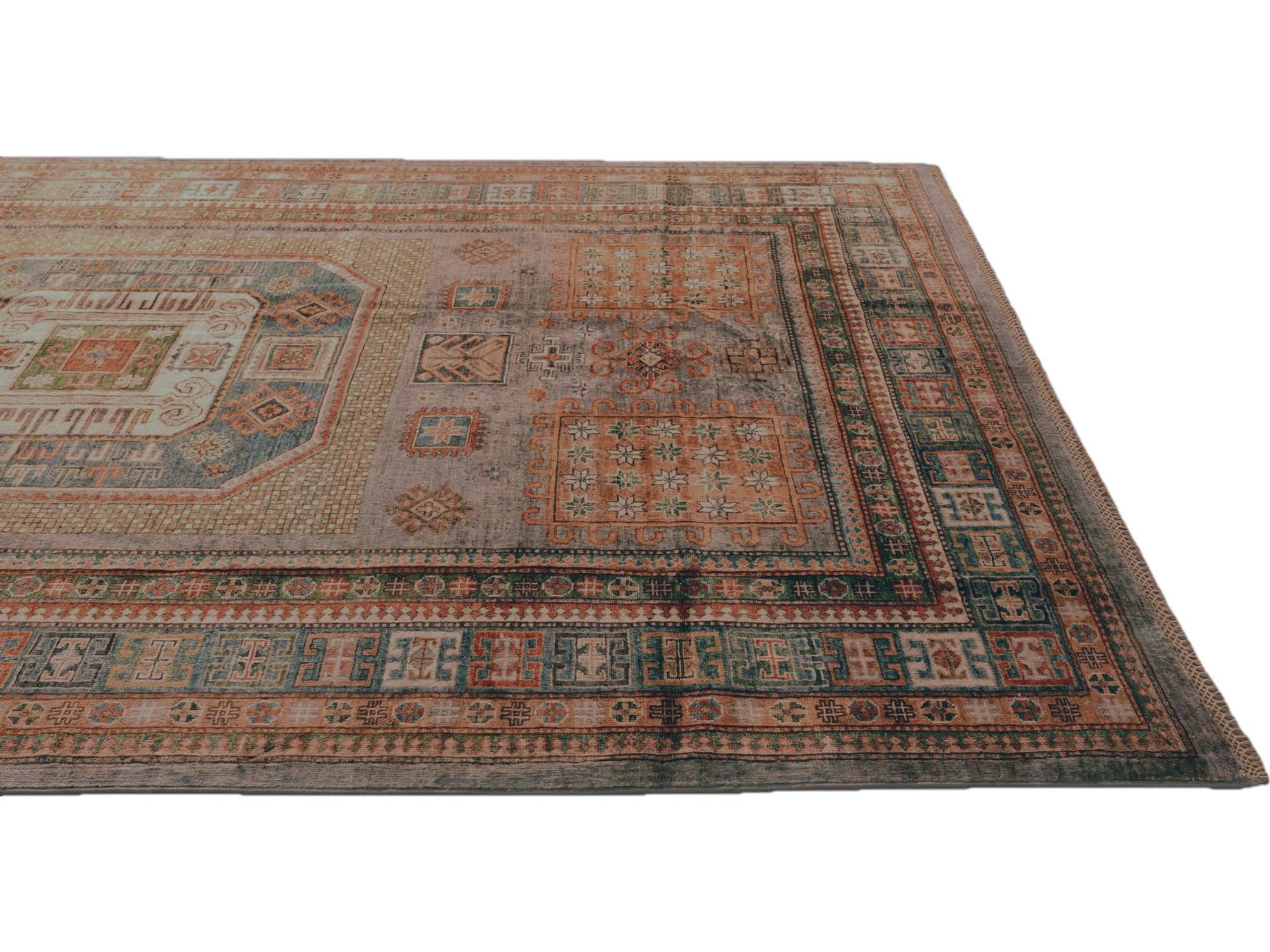 6' 9 x 9' 9 Hand Knotted Kazak Rug