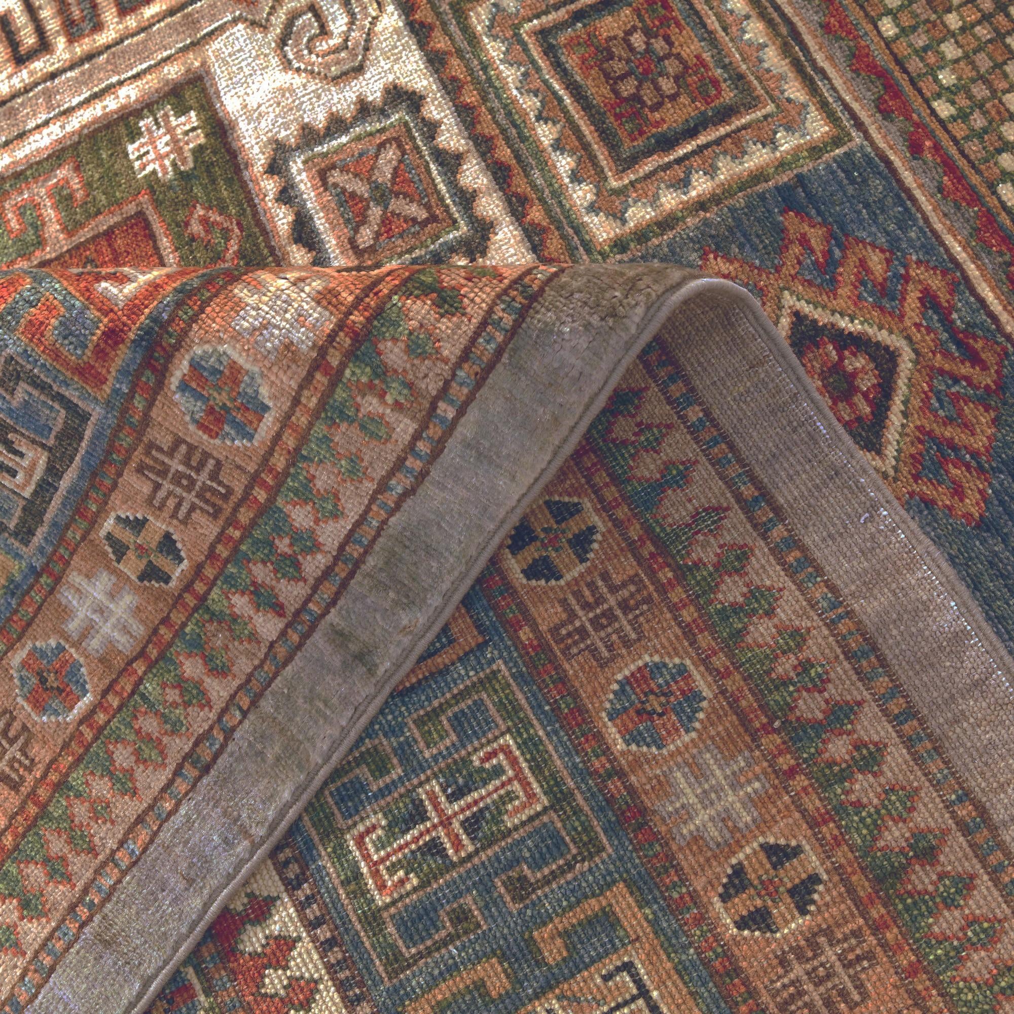 6' 9 x 9' 9 Hand Knotted Kazak Rug