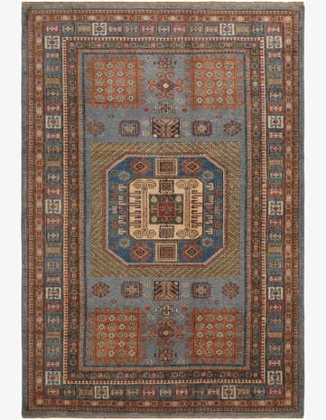 6' 9 x 9' 9 Hand Knotted Kazak Rug
