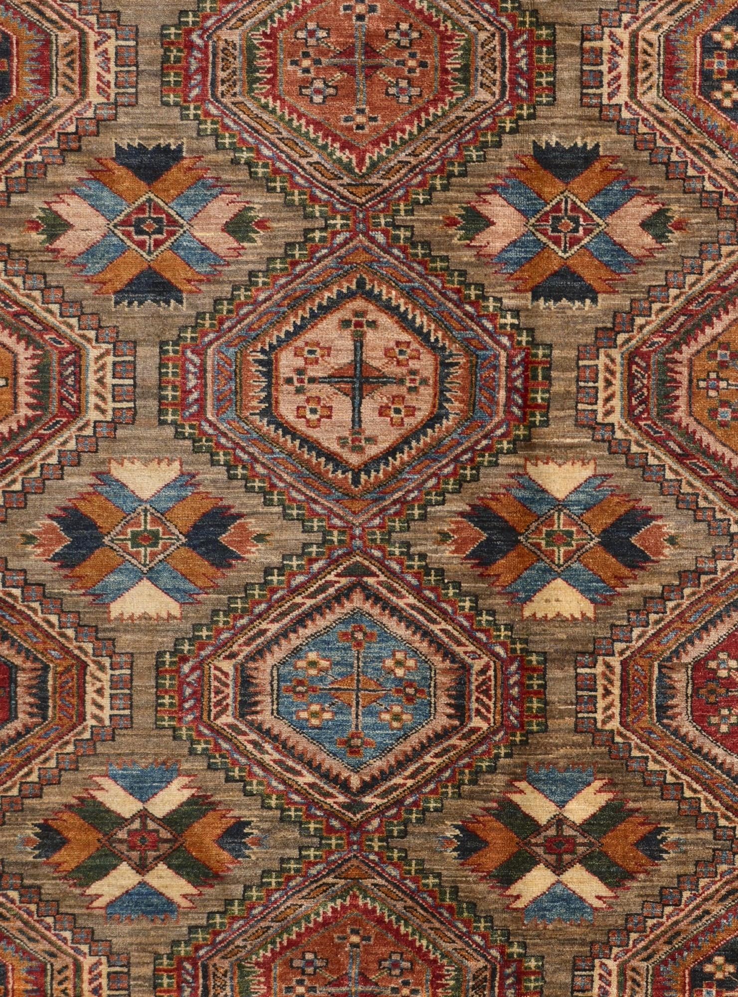 6' 8 x 10' Hand Knotted Kazak Rug