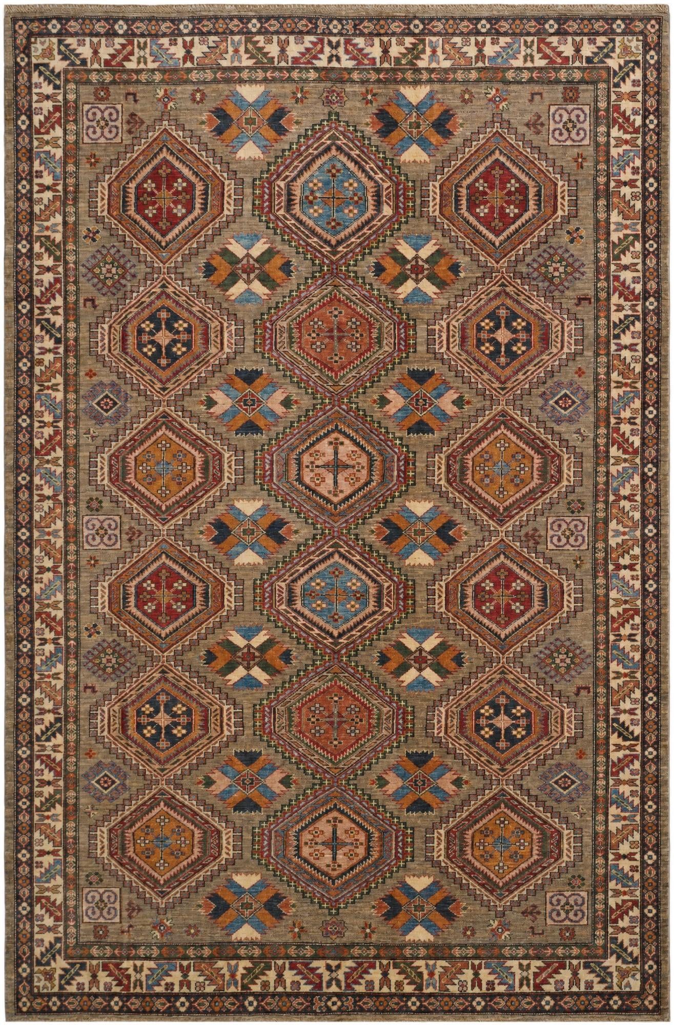 6' 8 x 10' Hand Knotted Kazak Rug