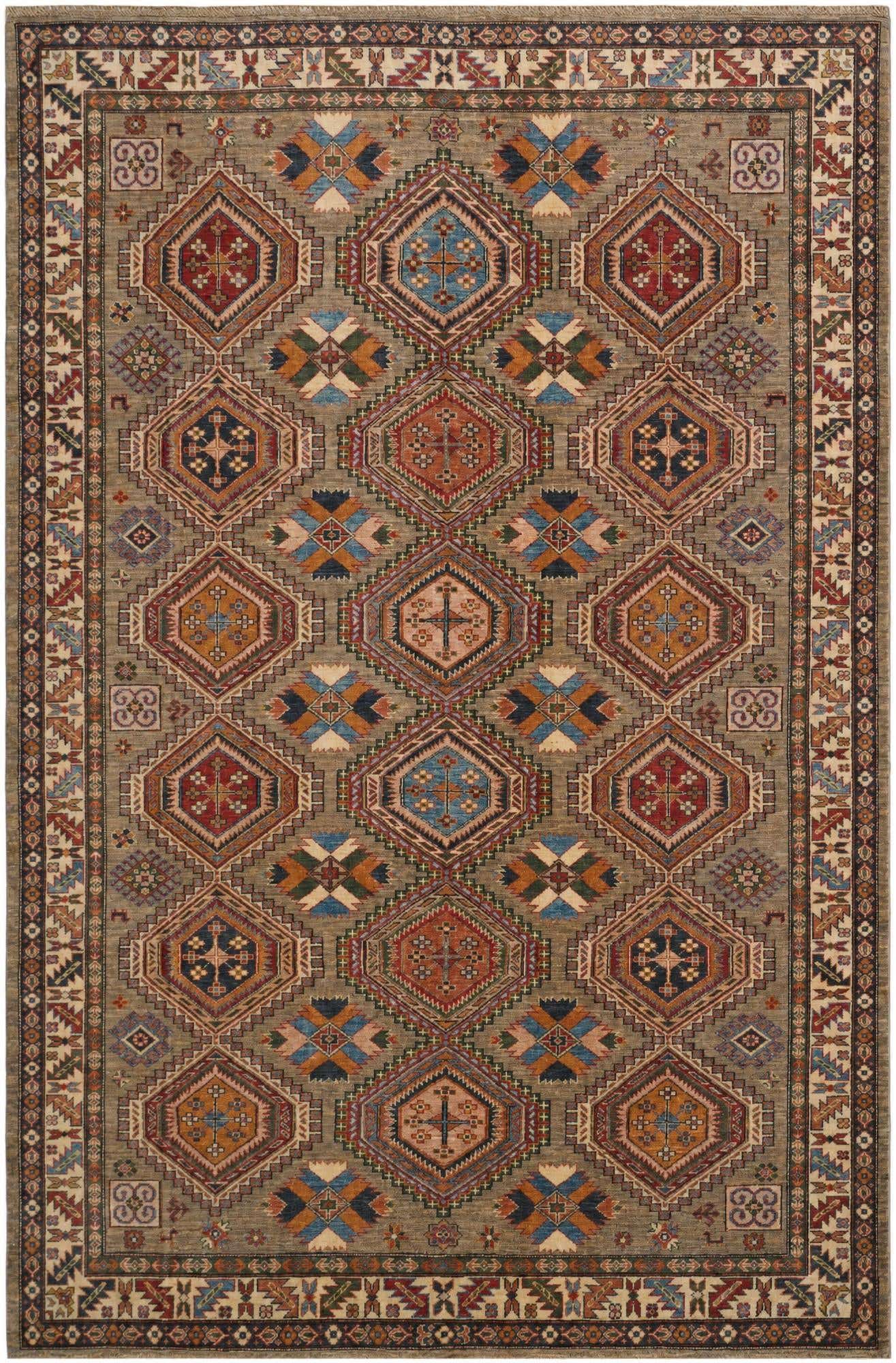 6' 8 x 10' Hand Knotted Kazak Rug