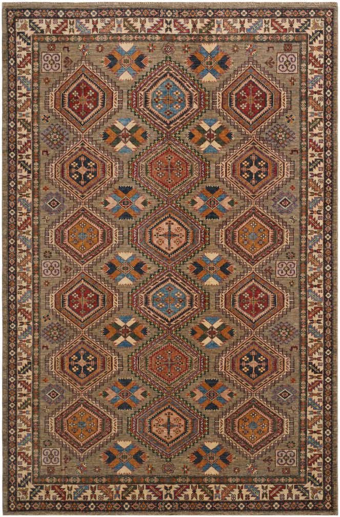 6' 8 x 10' Hand Knotted Kazak Rug