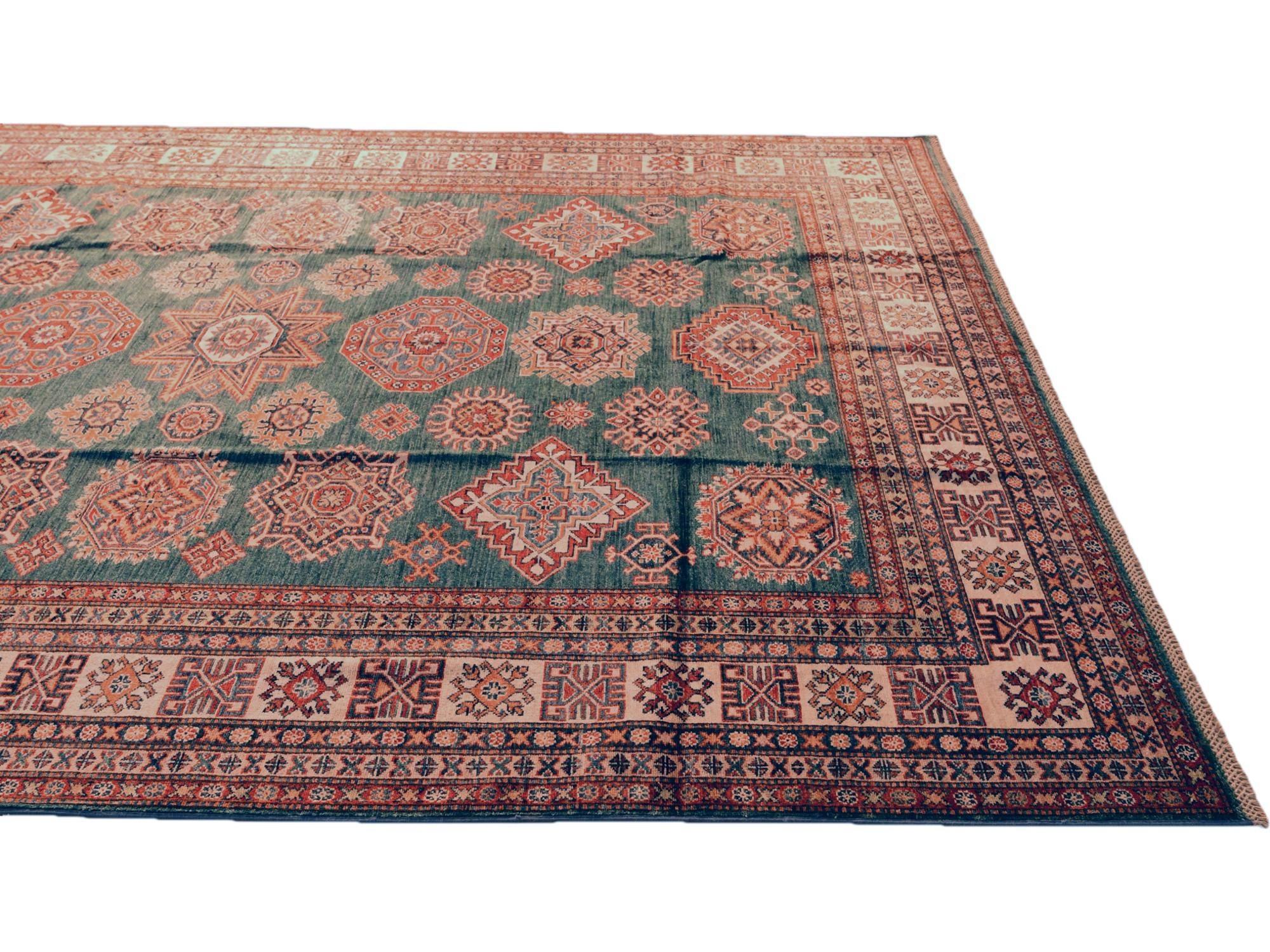 8' 4 x 9' 10 Hand Knotted Kazak Rug