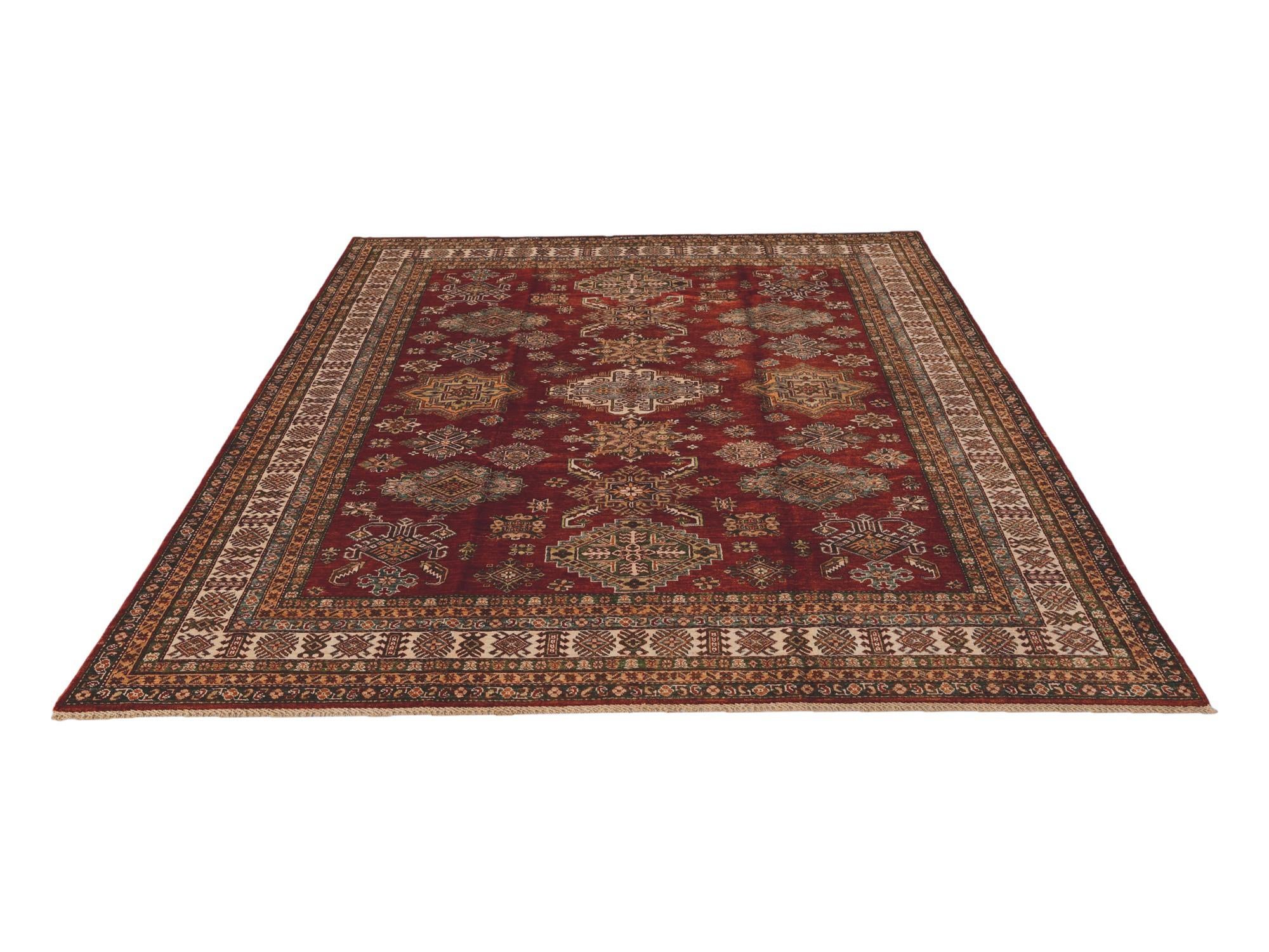 8' 4 x 10' Hand Knotted Kazak Rug