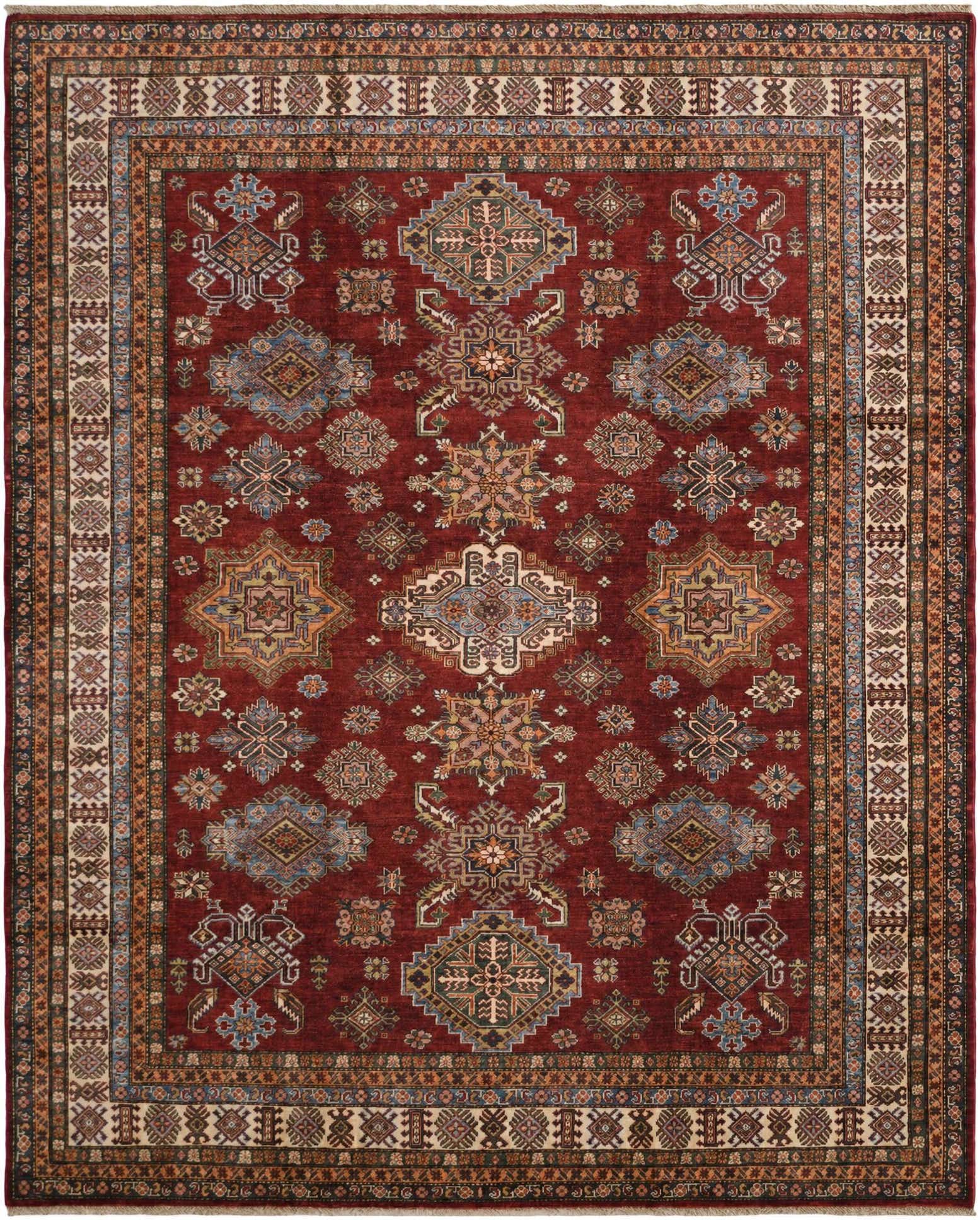 8' 4 x 10' Hand Knotted Kazak Rug